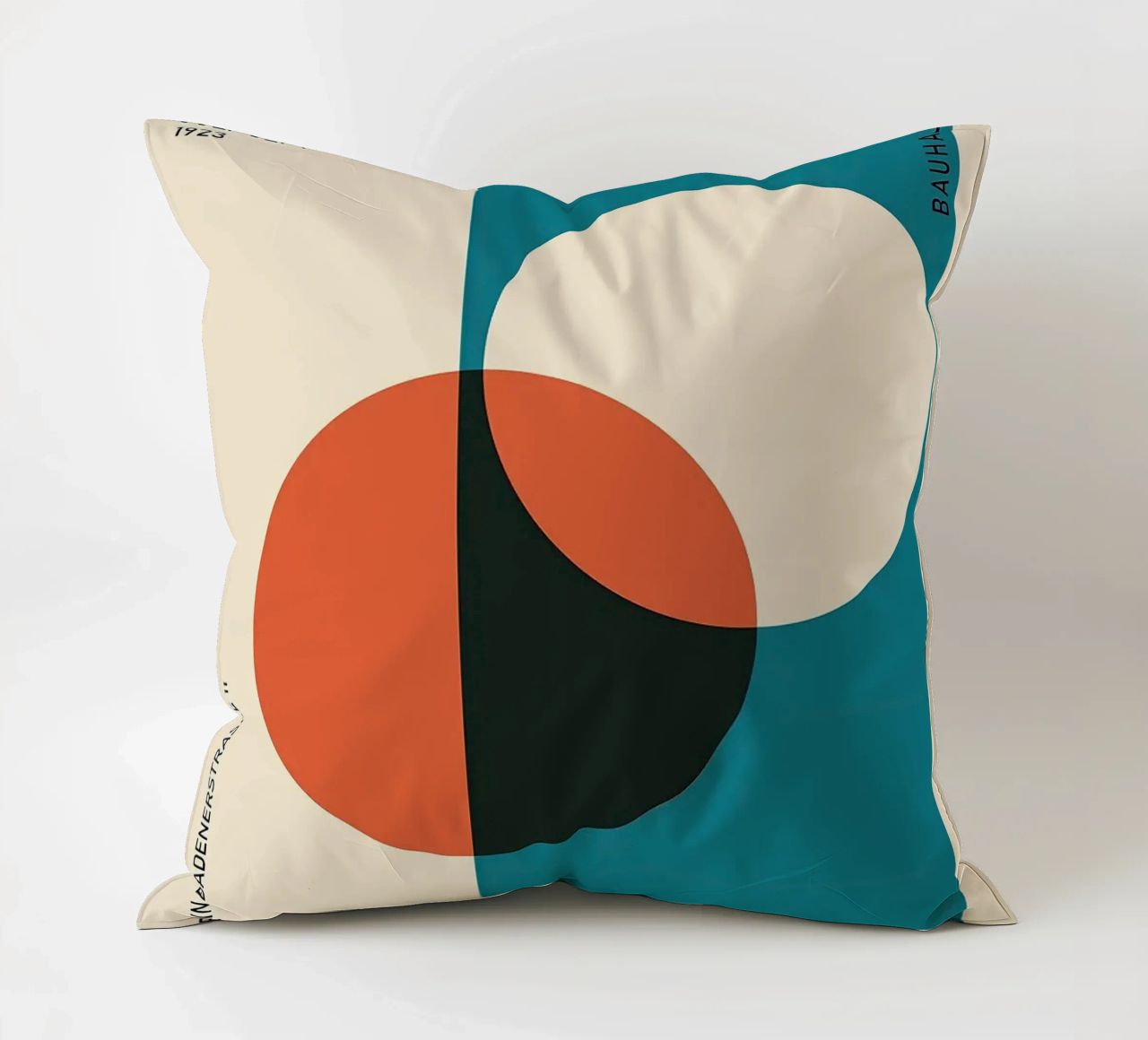 geometric-shapes circles rectangle decorative cushion by Bacsic design