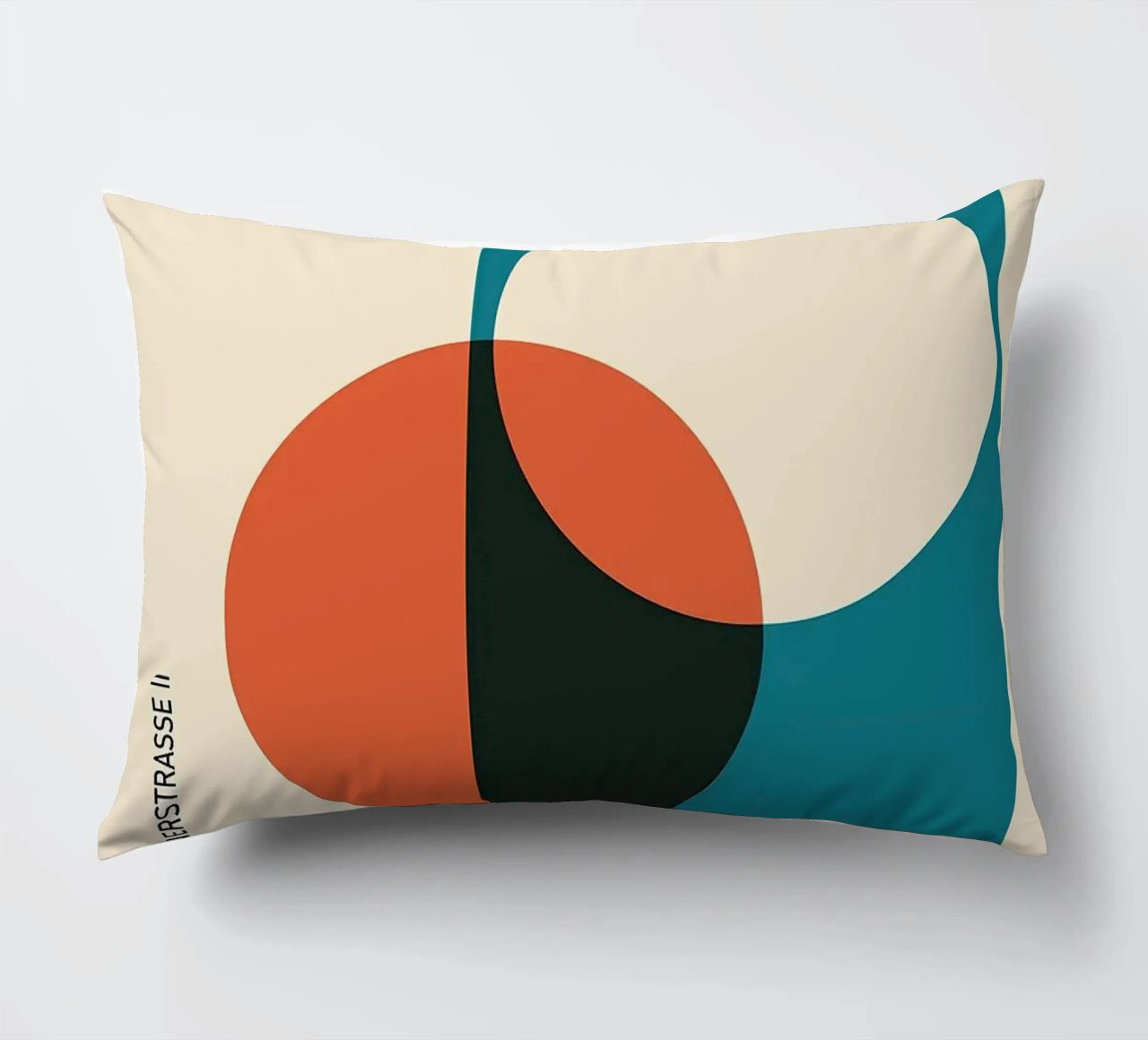 geometric-shapes circles rectangle decorative cushion by Bacsic design