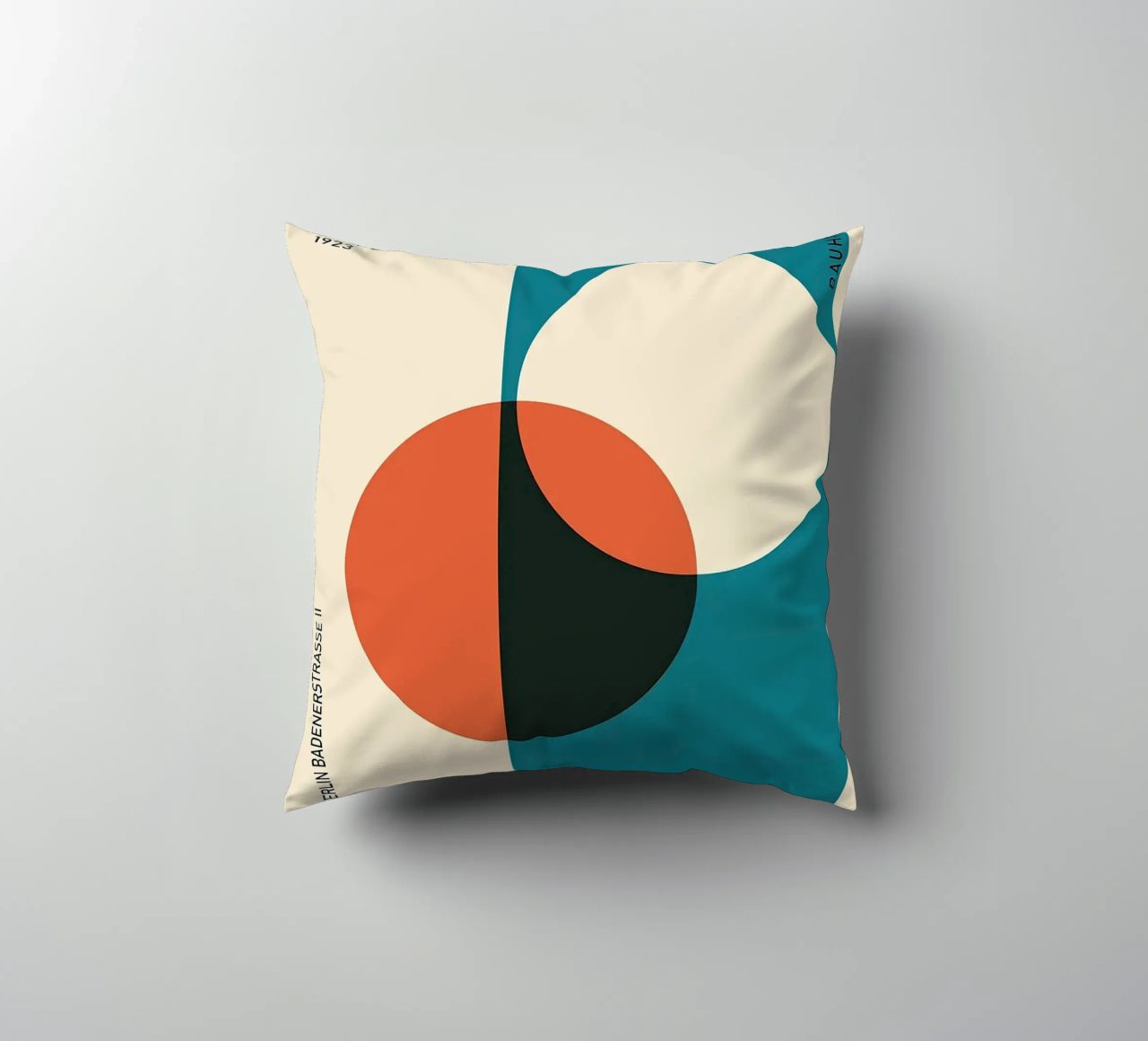 geometric-shapes circles rectangle decorative cushion by Bacsic design