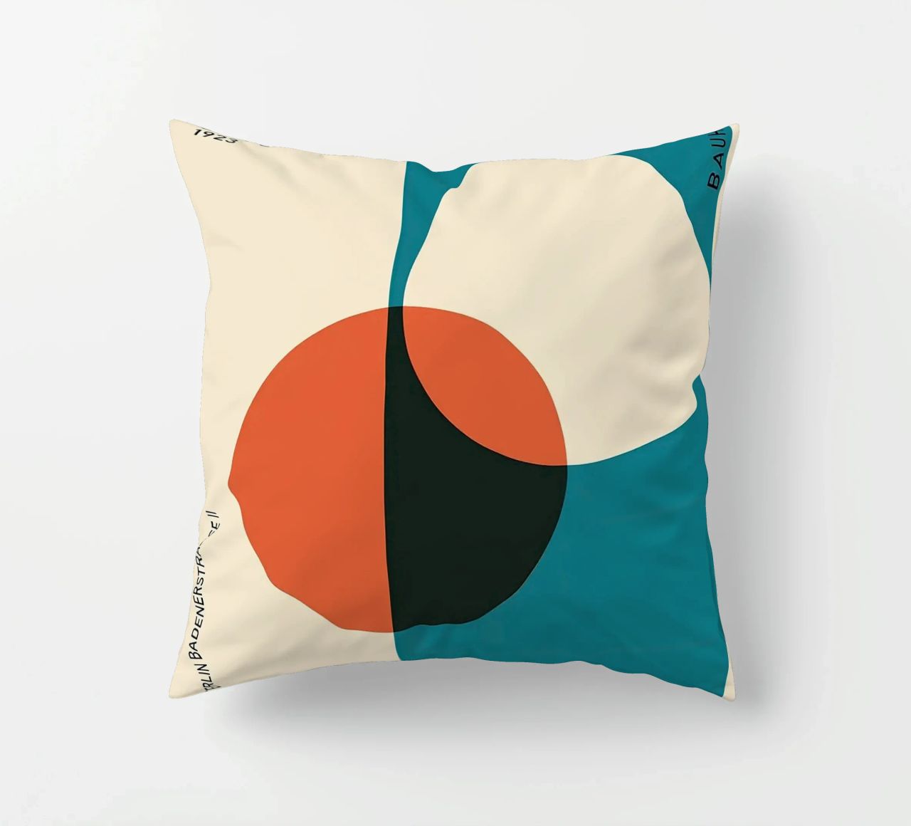 geometric-shapes circles rectangle decorative cushion by Bacsic design