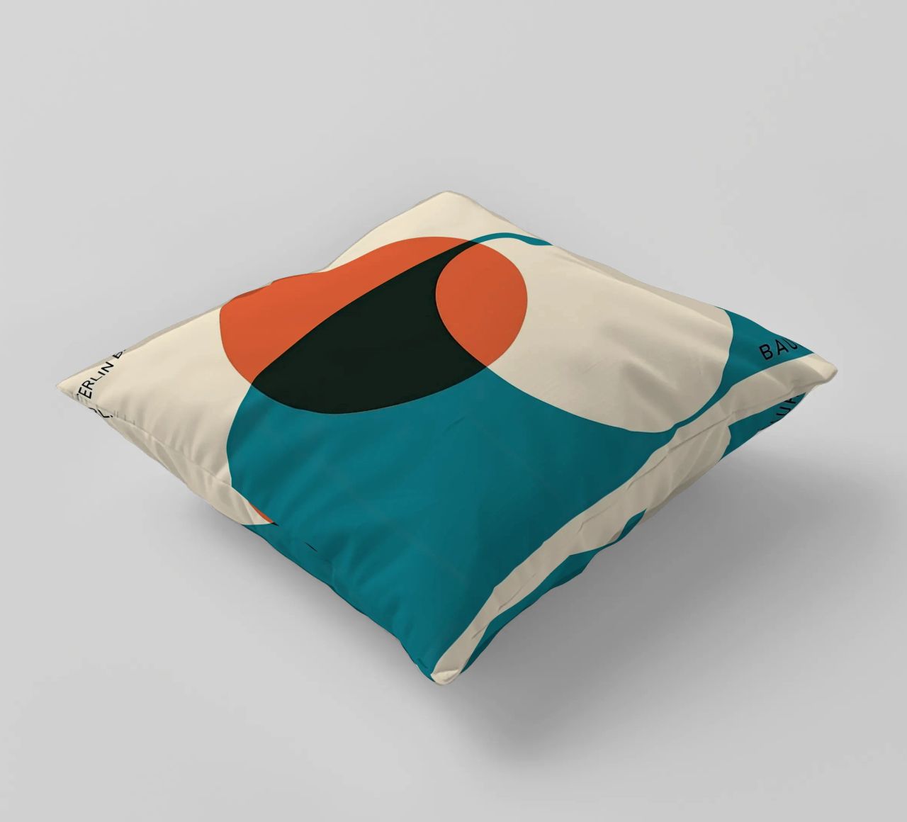 geometric-shapes circles rectangle decorative cushion by Bacsic design