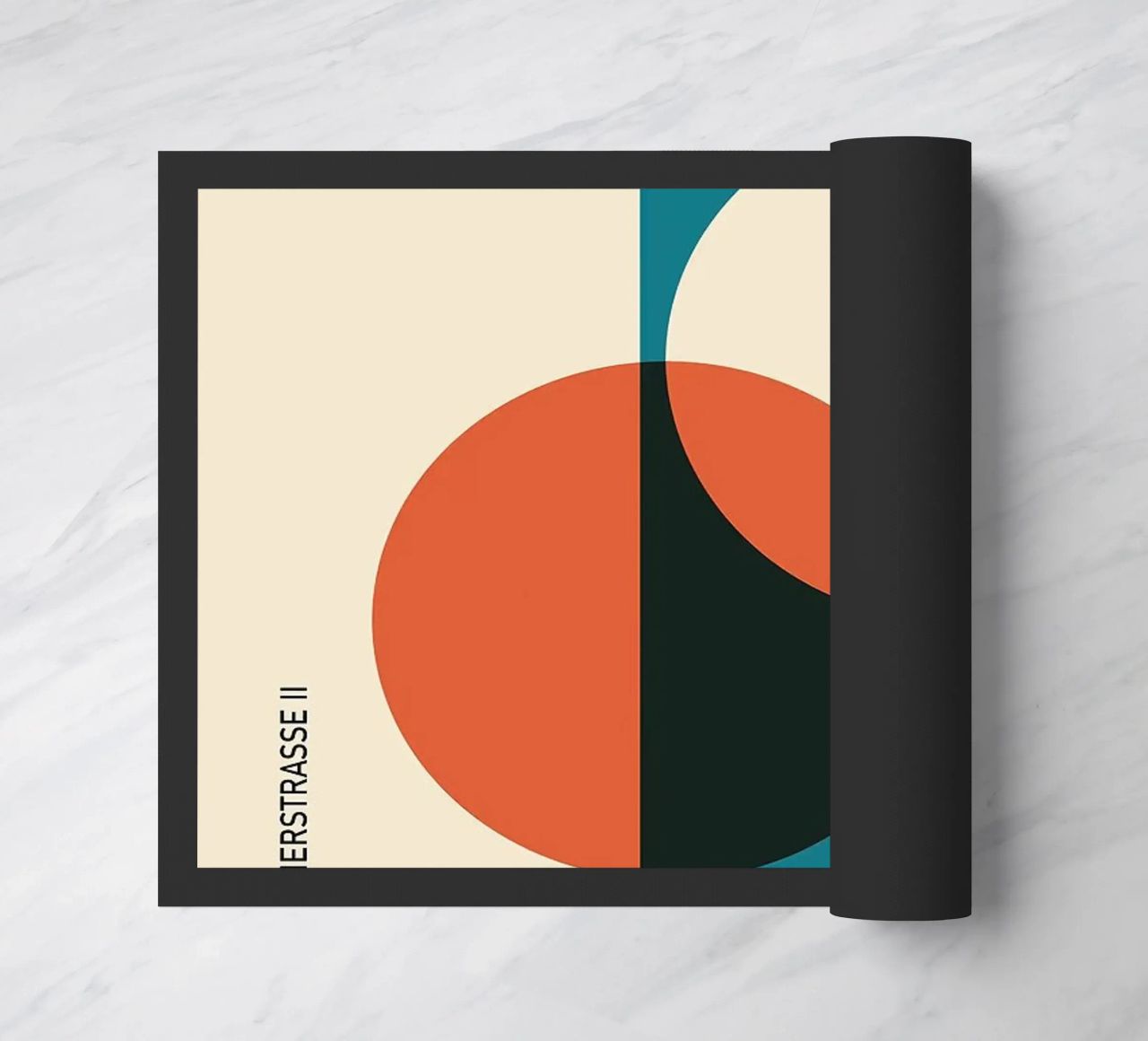 geometric-shapes circles rectangle doormat by Bacsic design