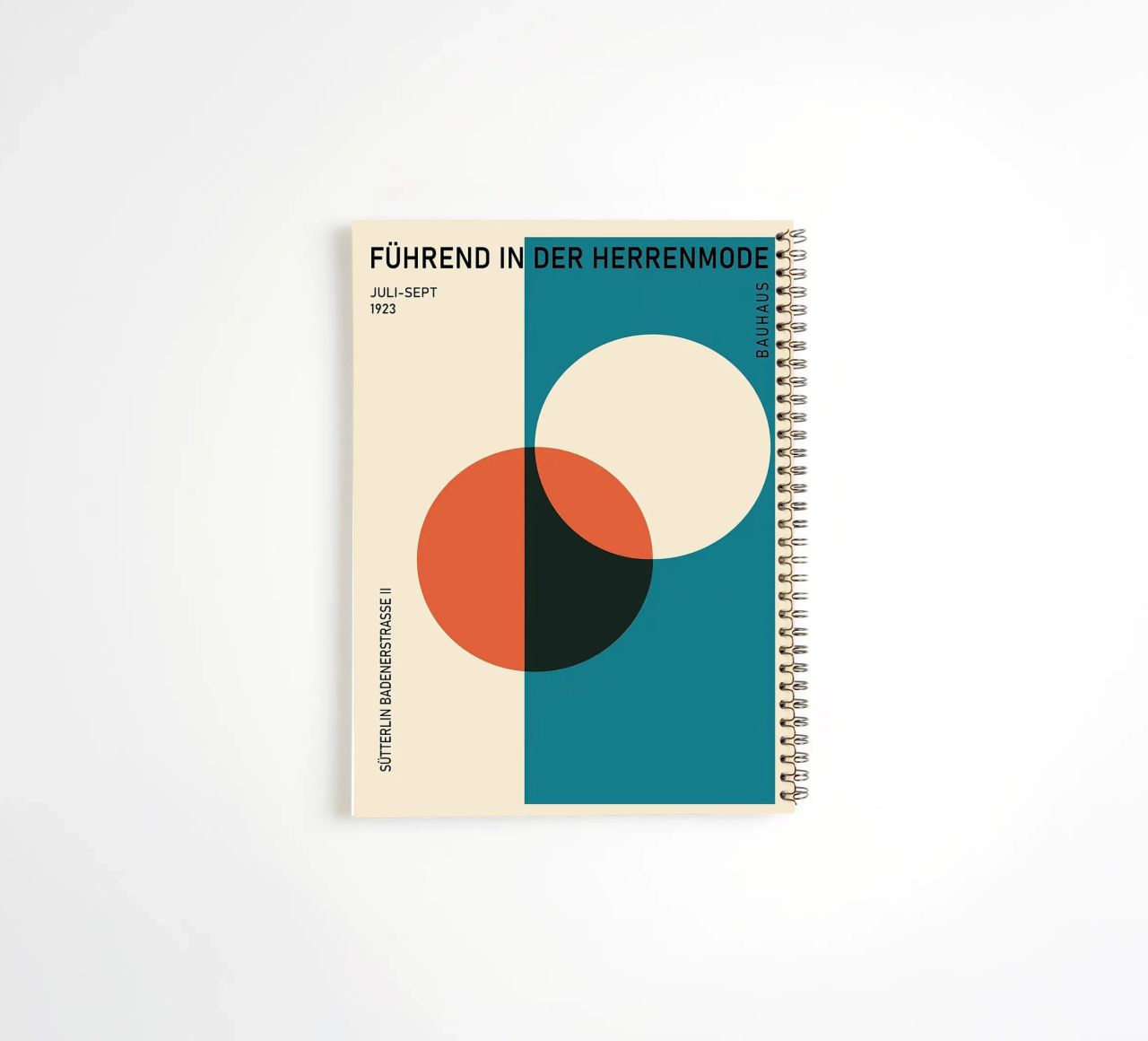 geometric-shapes circles rectangle spiral notebook by Bacsic design