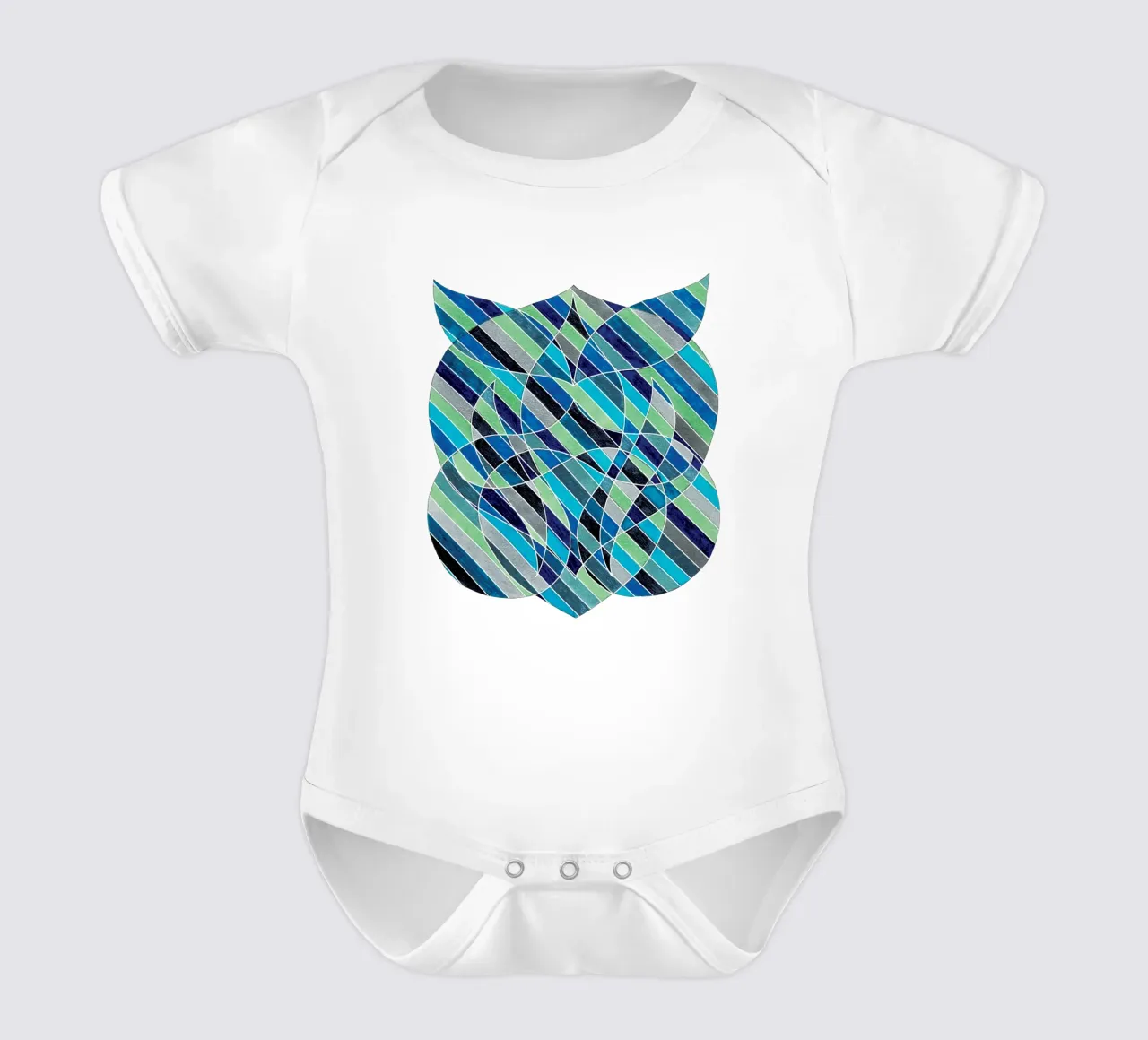 Fiori blu body neonato maniche corte da Pintilina