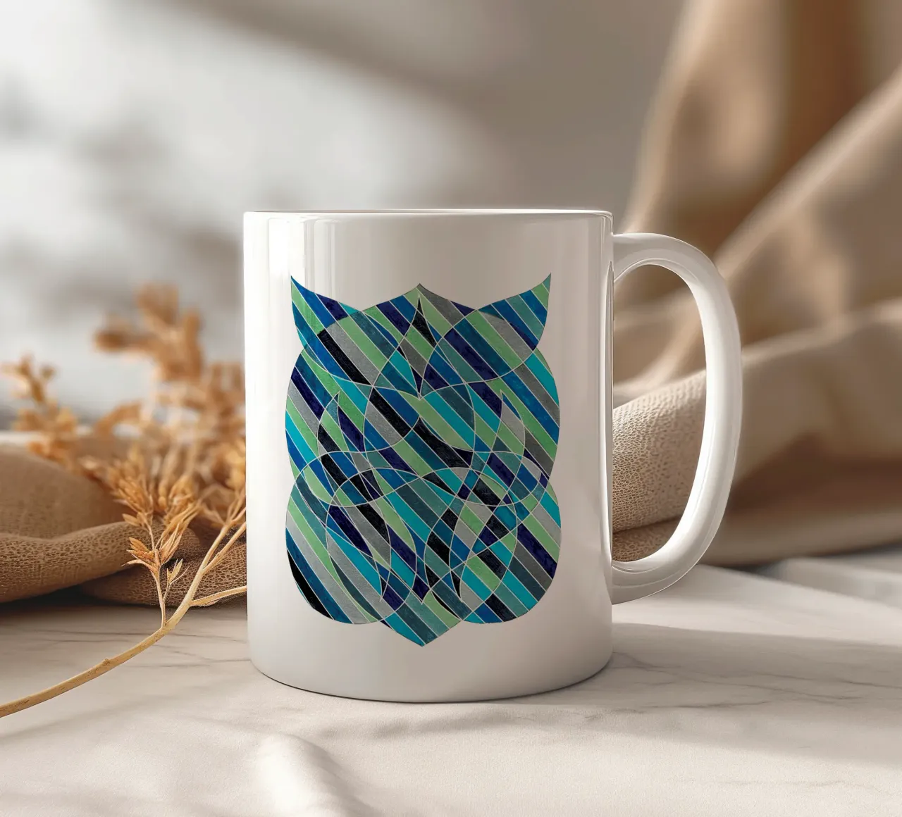Fiori blu tazza in ceramica da Pintilina