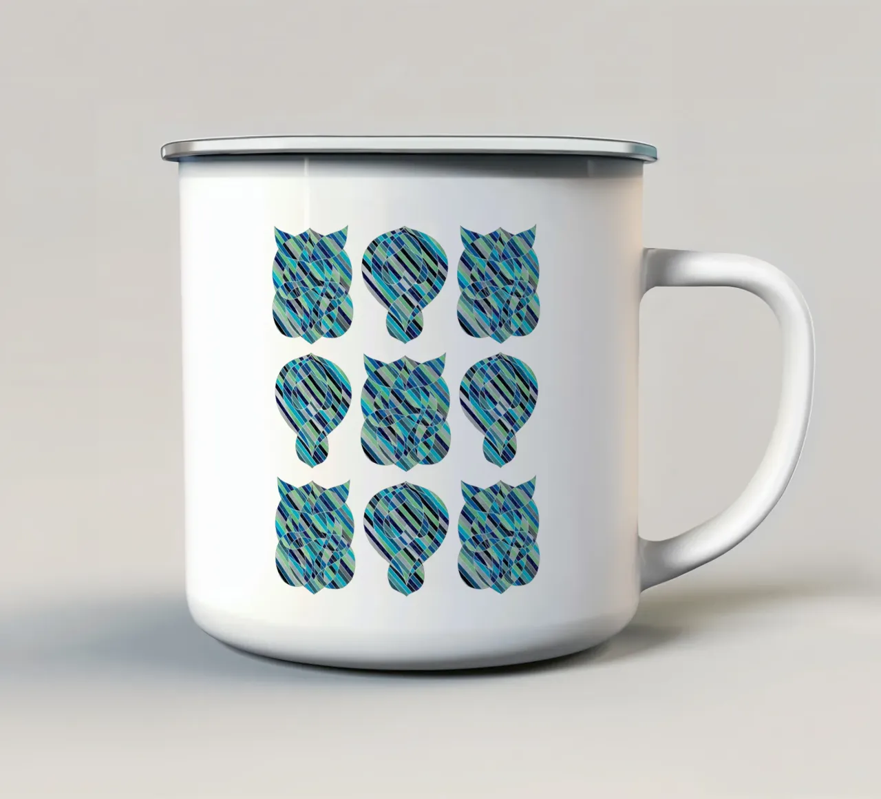 Fiori blu tazza in smalto da Pintilina
