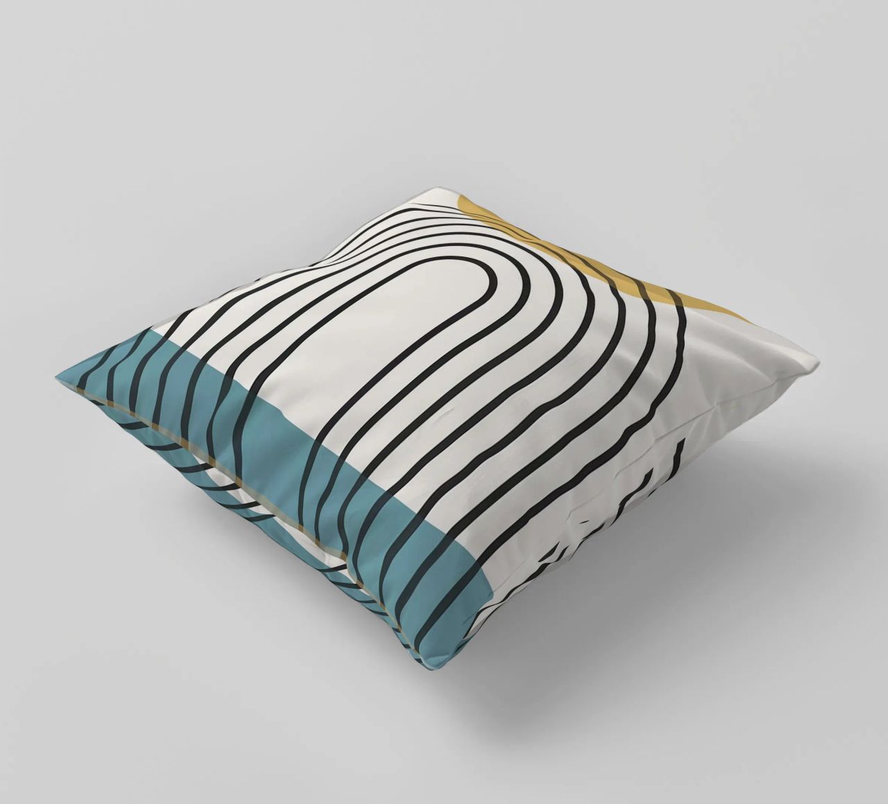 sole arcobaleno linee curve cuscino da Matthew W Smith