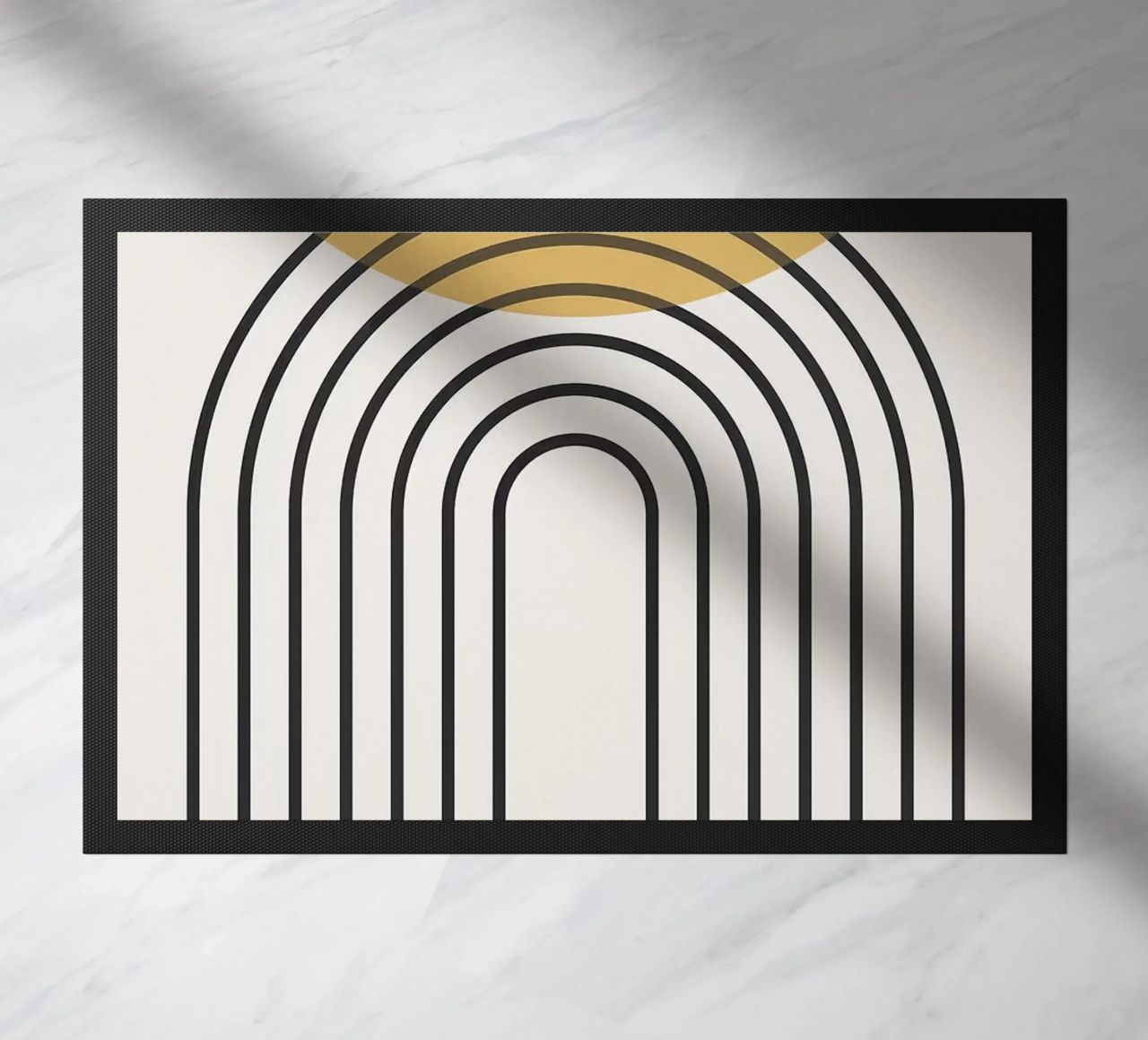 sole arcobaleno linee curve zerbino da Matthew W Smith