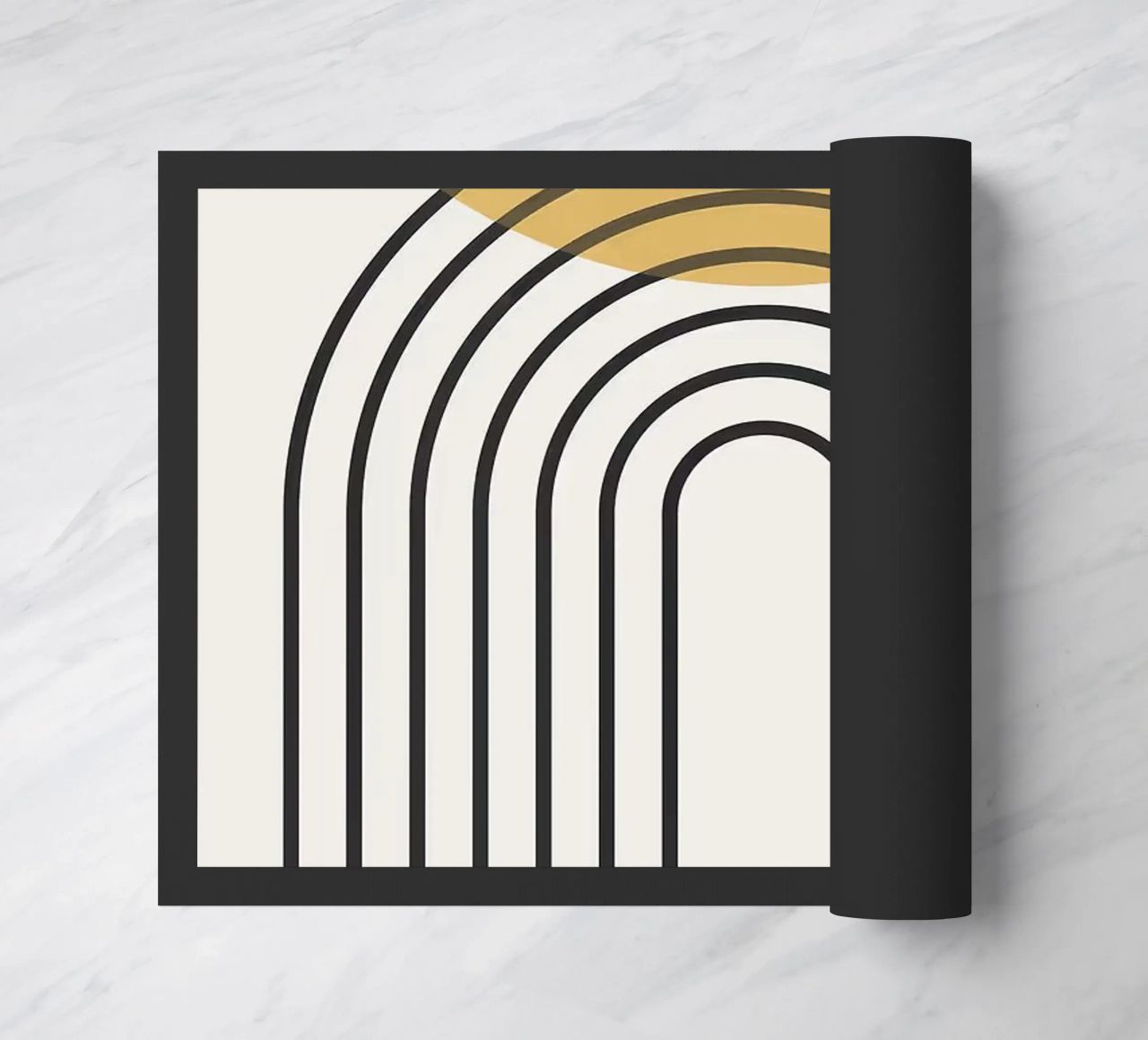 sole arcobaleno linee curve zerbino da Matthew W Smith