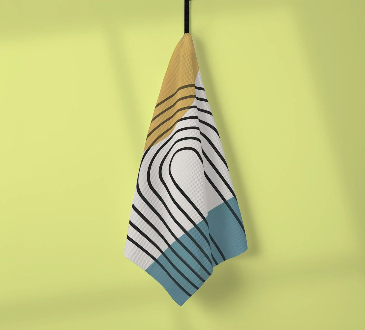 sole arcobaleno linee curve canovaccio da cucina da Matthew W Smith