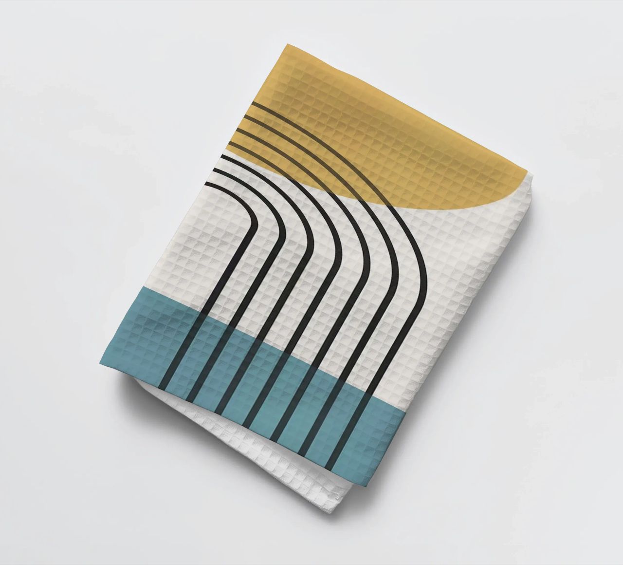 sole arcobaleno linee curve canovaccio da cucina da Matthew W Smith