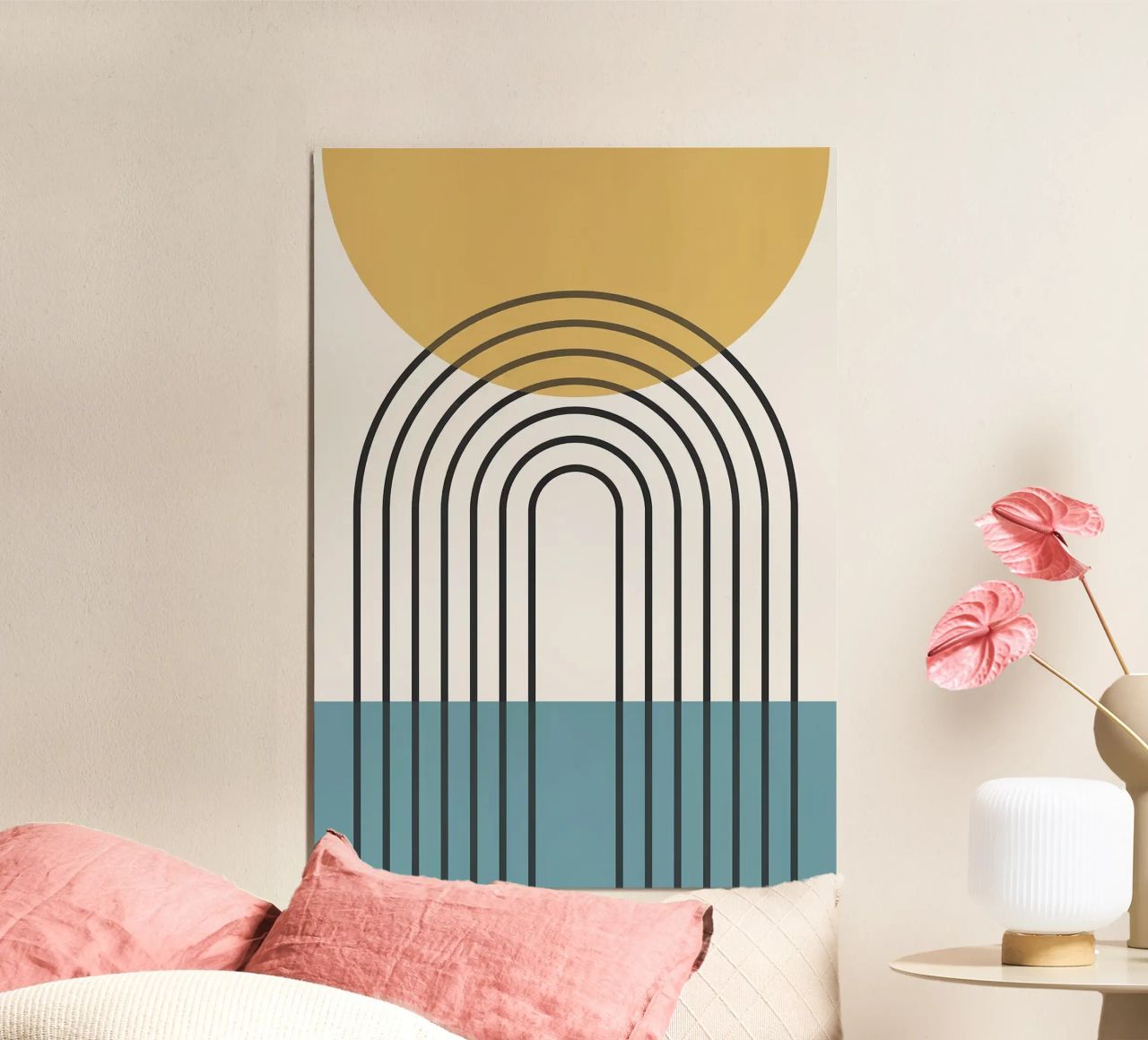 sole arcobaleno linee curve alluminio dibond da Matthew W Smith
