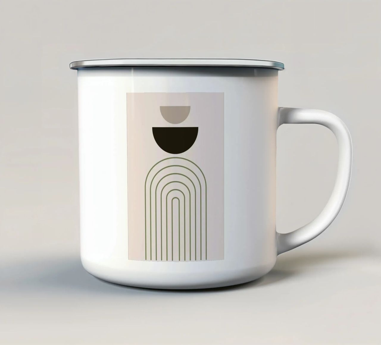 semicerchi schemi di linee-archivio tazza in smalto da Matthew W Smith