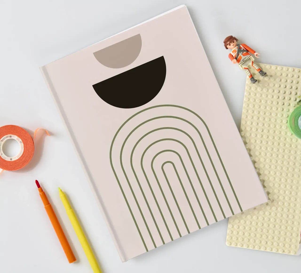 semi-circles arched-line-patterns notebook by Matthew W Smith