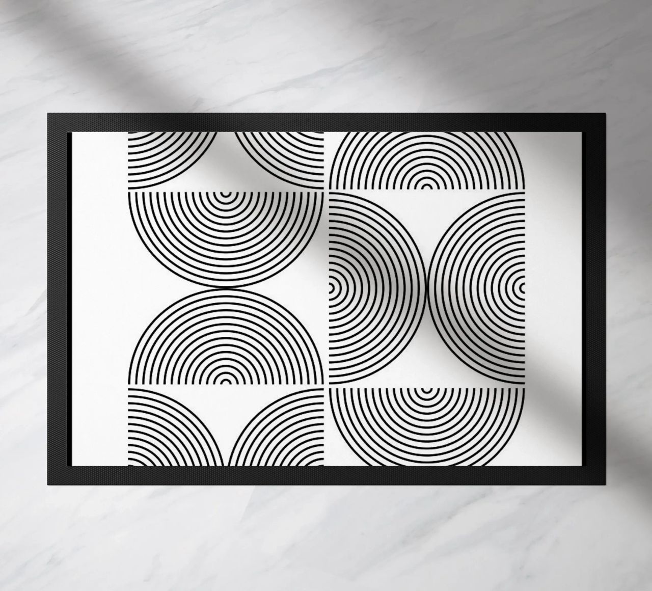 circles concentric patterns geometry doormat by Bacsic design