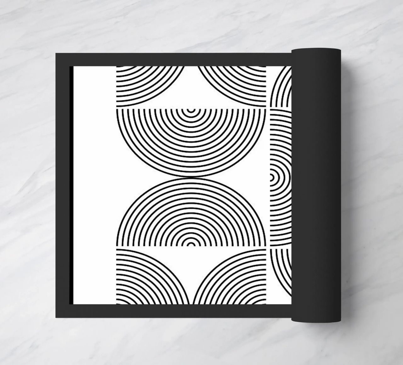 circles concentric patterns geometry doormat by Bacsic design