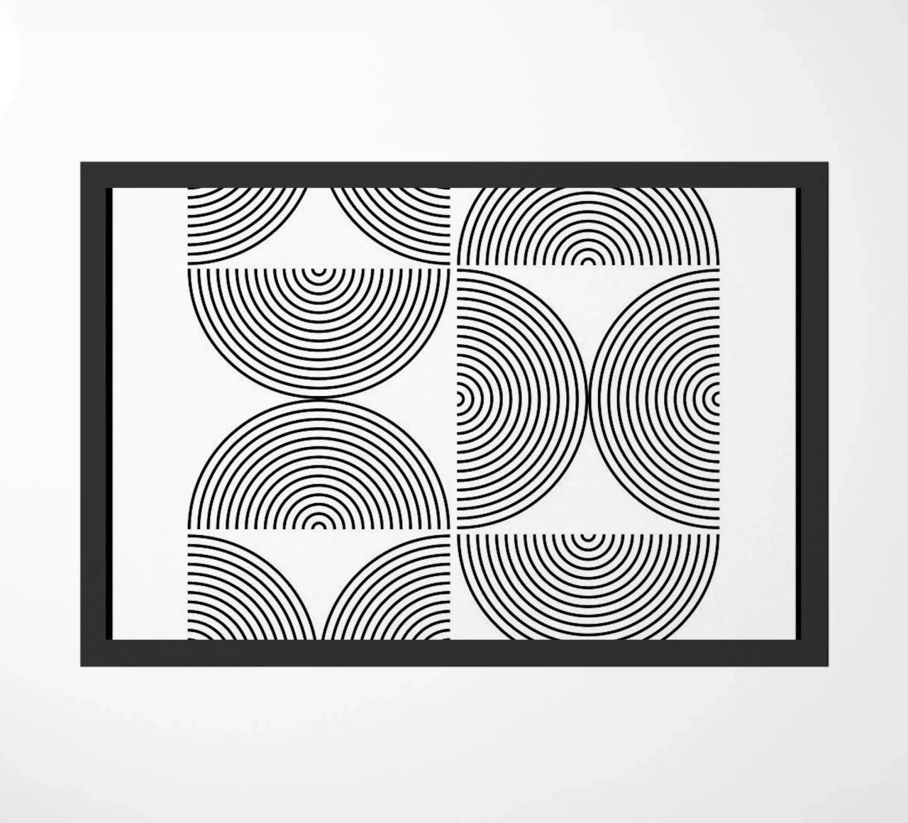 circles concentric patterns geometry doormat by Bacsic design