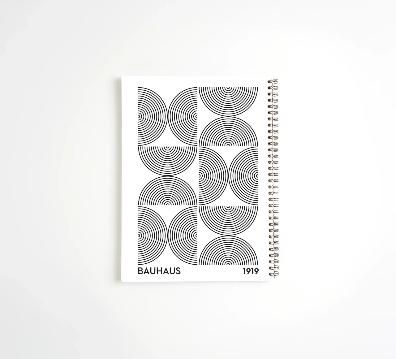 cercles motifs concentriques géométrie carnet à spirale de Bacsic design
