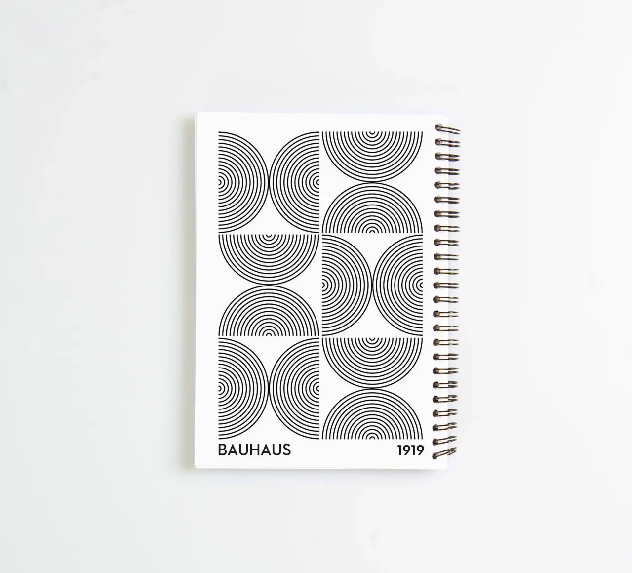 cercles motifs concentriques géométrie carnet à spirale de Bacsic design