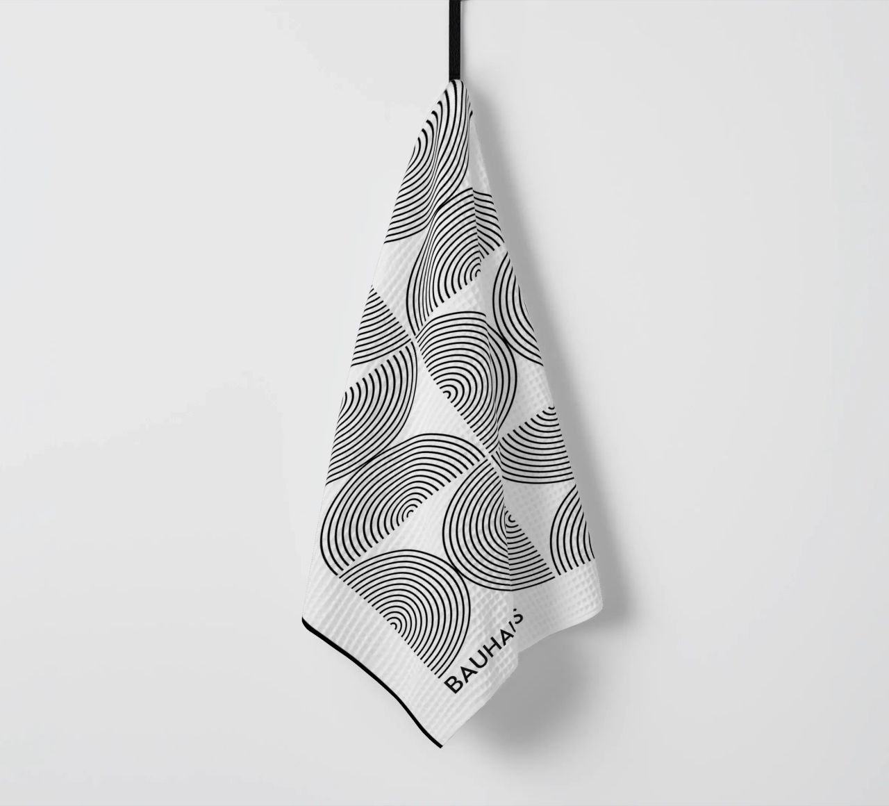 circles concentric patterns geometry tea towel by Bacsic design