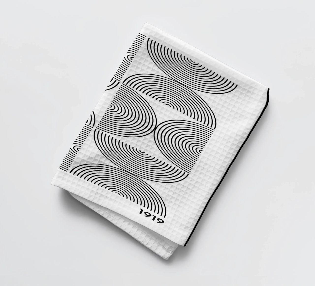 circles concentric patterns geometry tea towel by Bacsic design