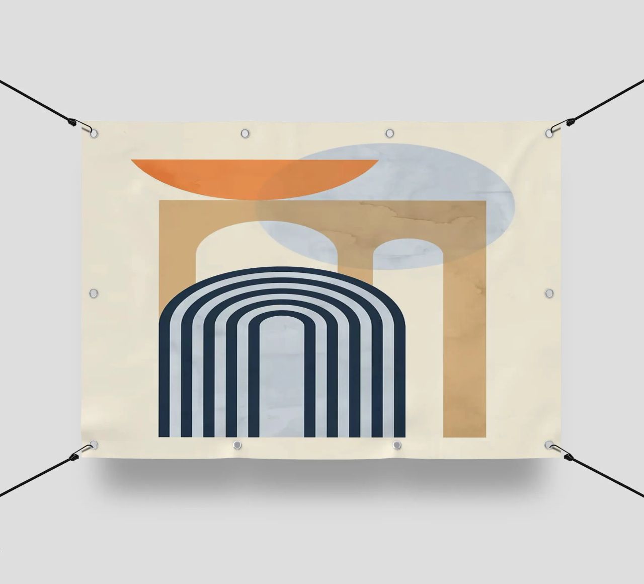 arco cerchio linee curve telo in pvc da Matthew W Smith