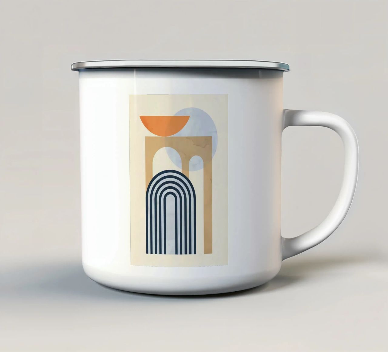 arco cerchio linee curve tazza in smalto da Matthew W Smith