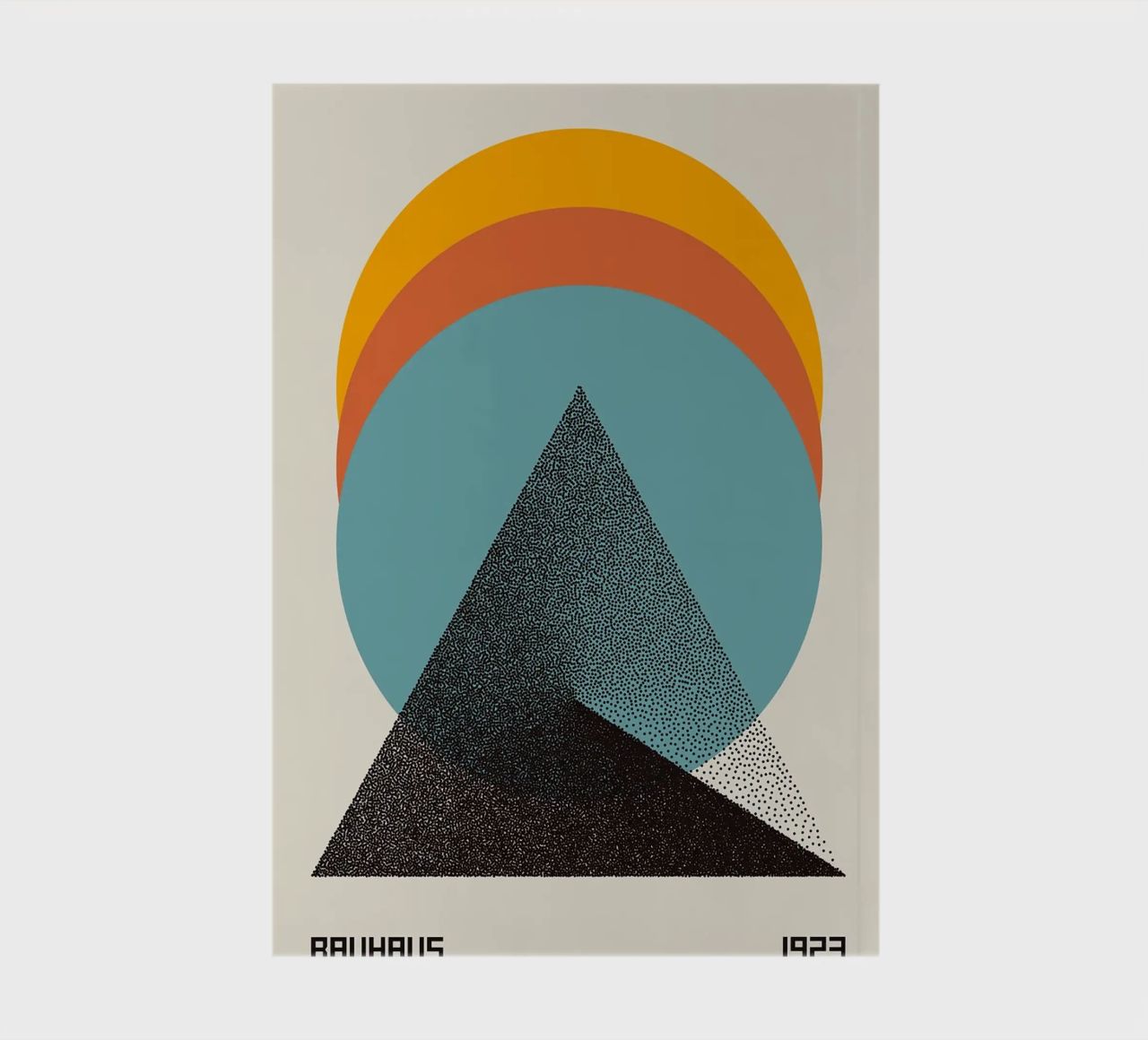 triangle circle semi-circle concentric shapes notebook by Matthew W Smith