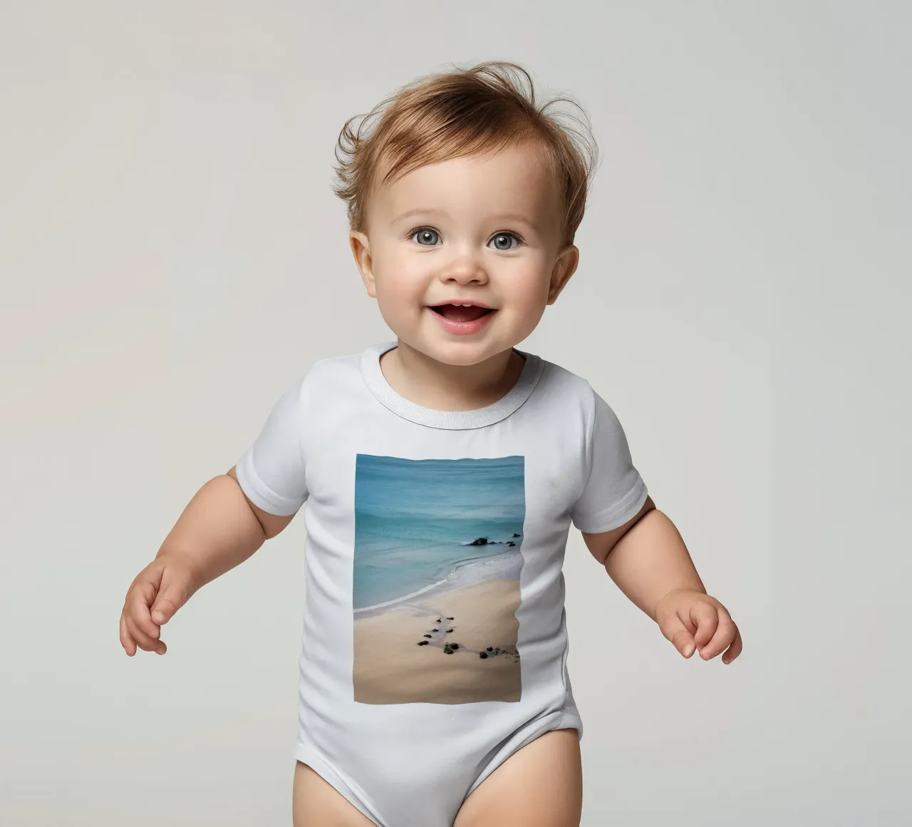 marea in spiaggia body neonato maniche corte da life of sands