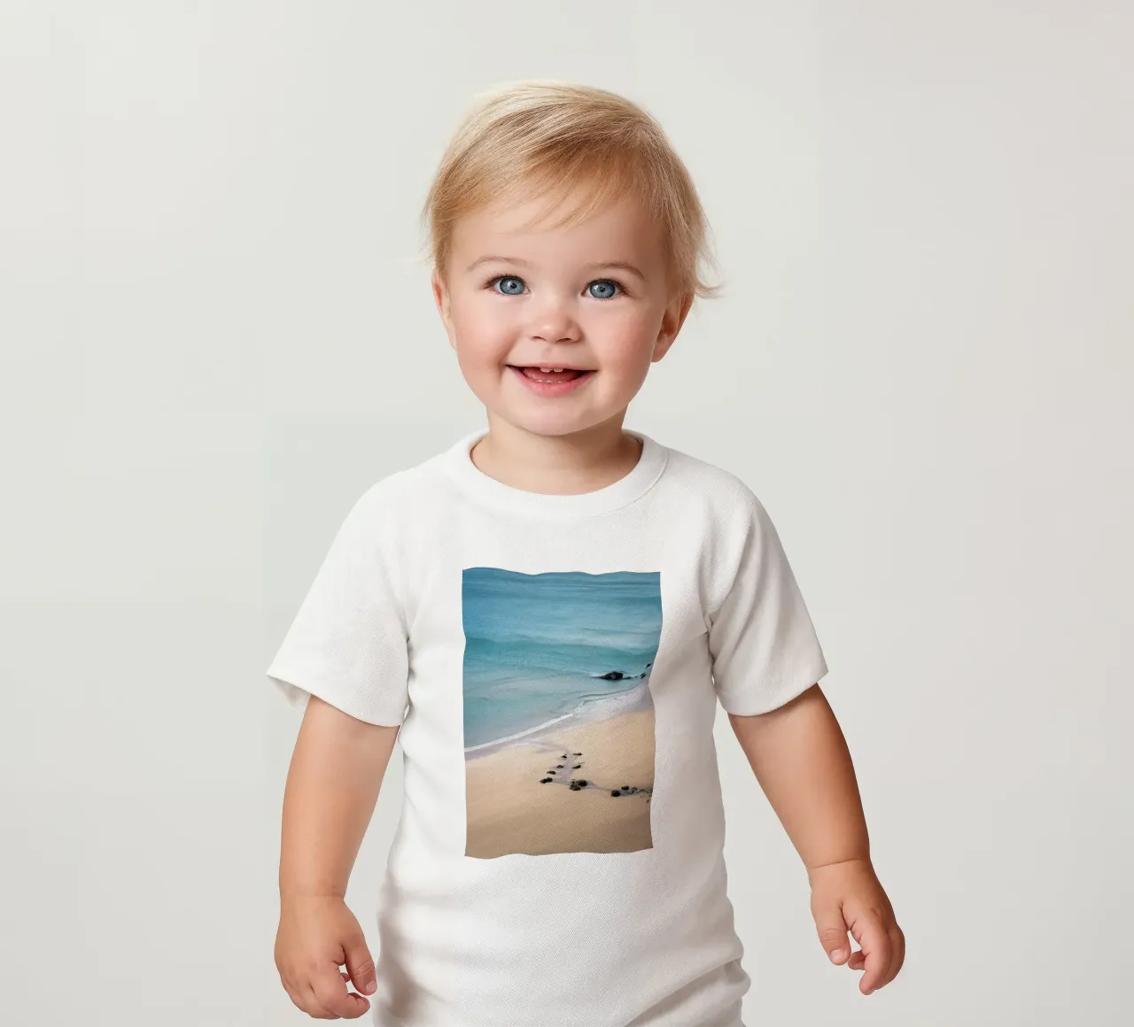 marea in spiaggia maglietta neonato da life of sands