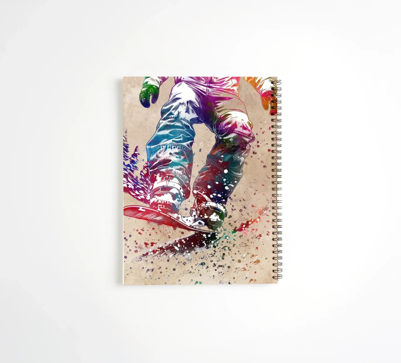 Snowboarder sport art spiral notebook by SPORT
