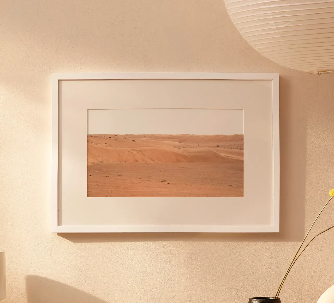 sabbia del deserto e isolato poster con telaio in legno da life of sands
