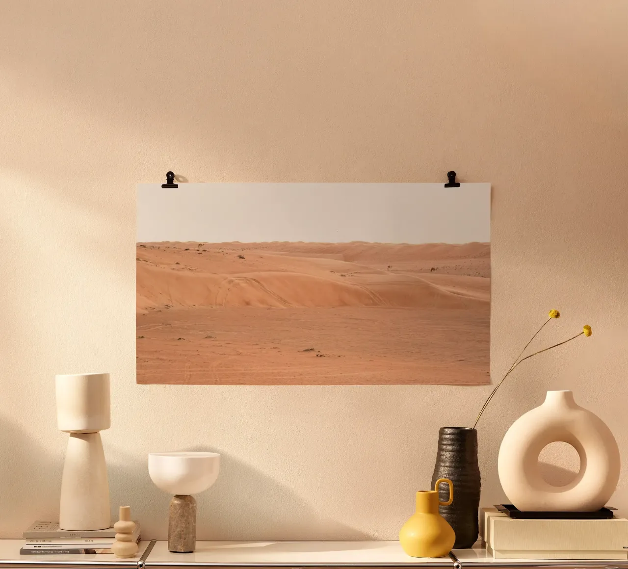 sabbia del deserto e isolato poster con telaio in legno da life of sands