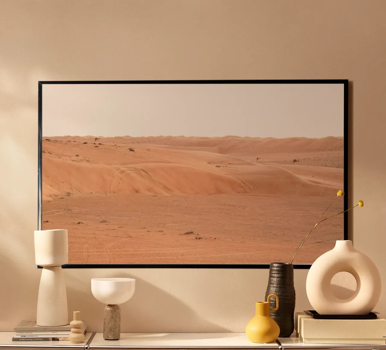 sabbia del deserto e isolato poster con telaio in legno da life of sands