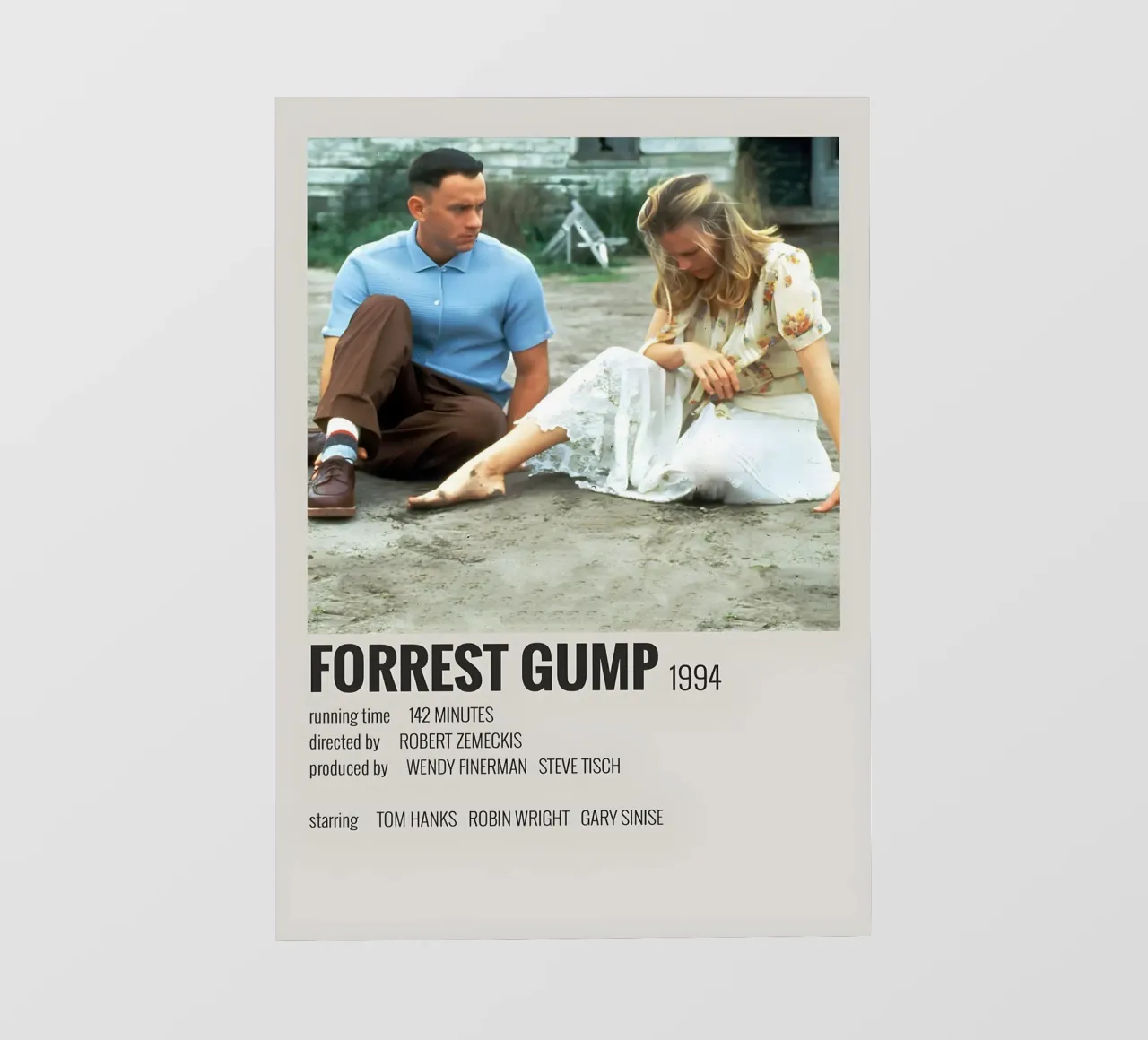 FORREST GUMP 1994 pellicola backlit da MVFminimalist