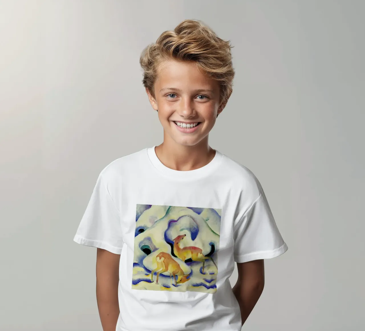 Marc - Deer in the Snow t-shirt bambini da ARTOTHEK
