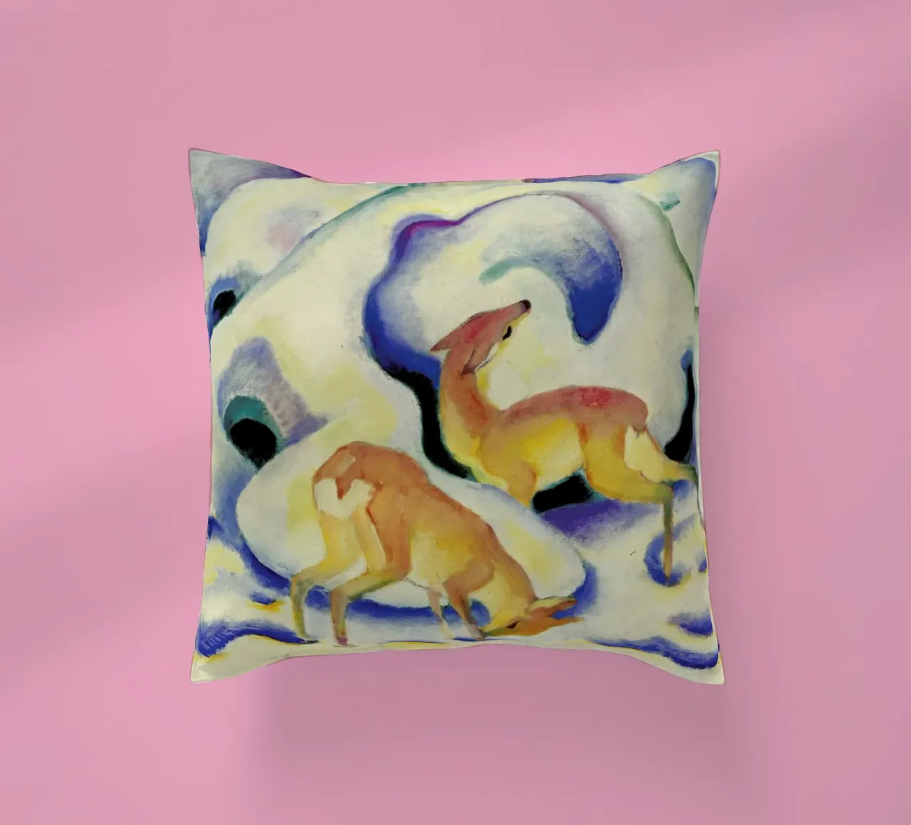 Marc - Deer in the Snow cuscino da ARTOTHEK