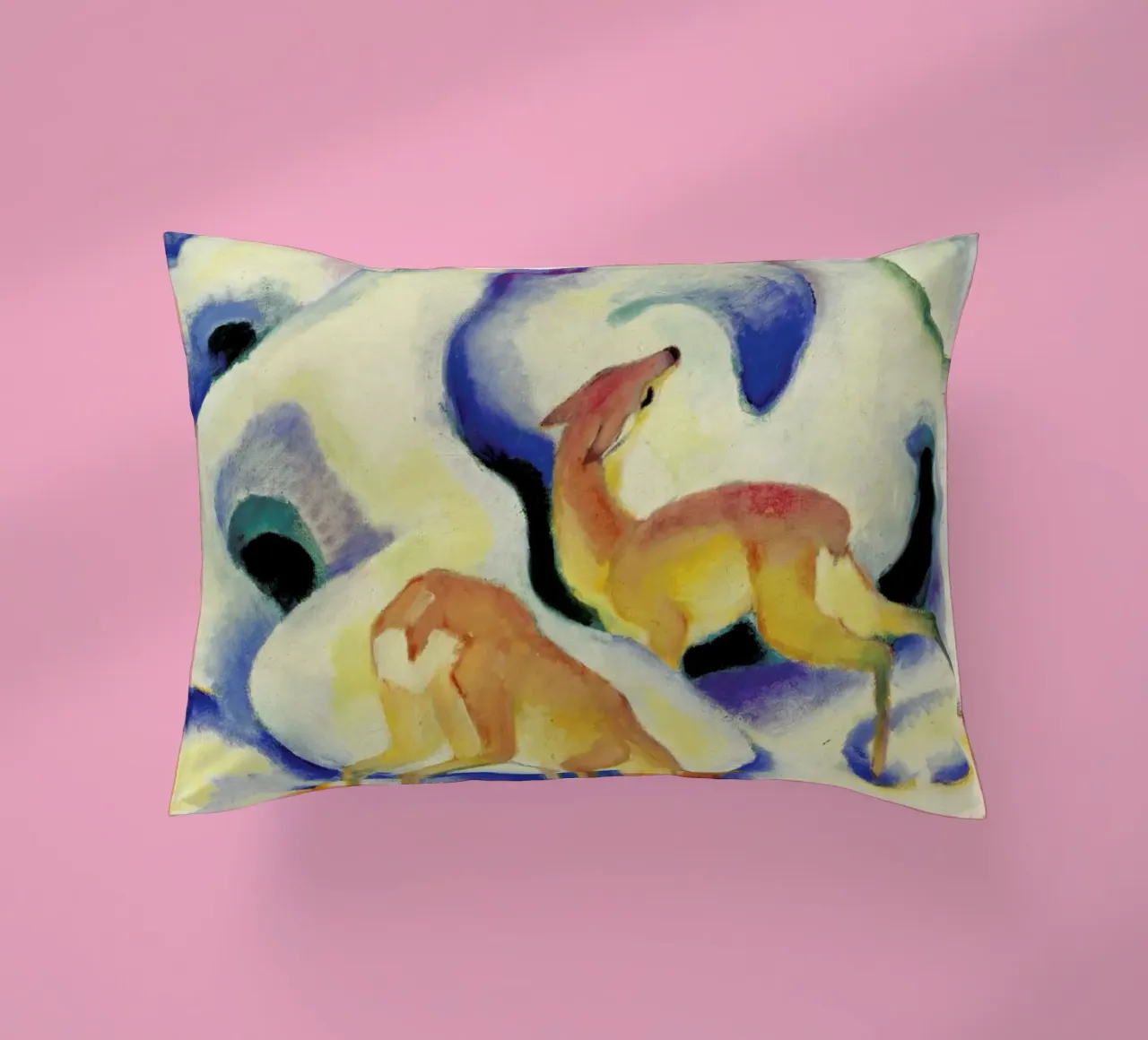 Marc - Deer in the Snow cuscino da ARTOTHEK