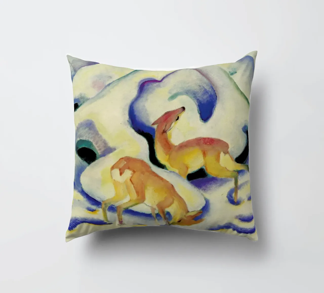 Marc - Deer in the Snow cuscino da ARTOTHEK