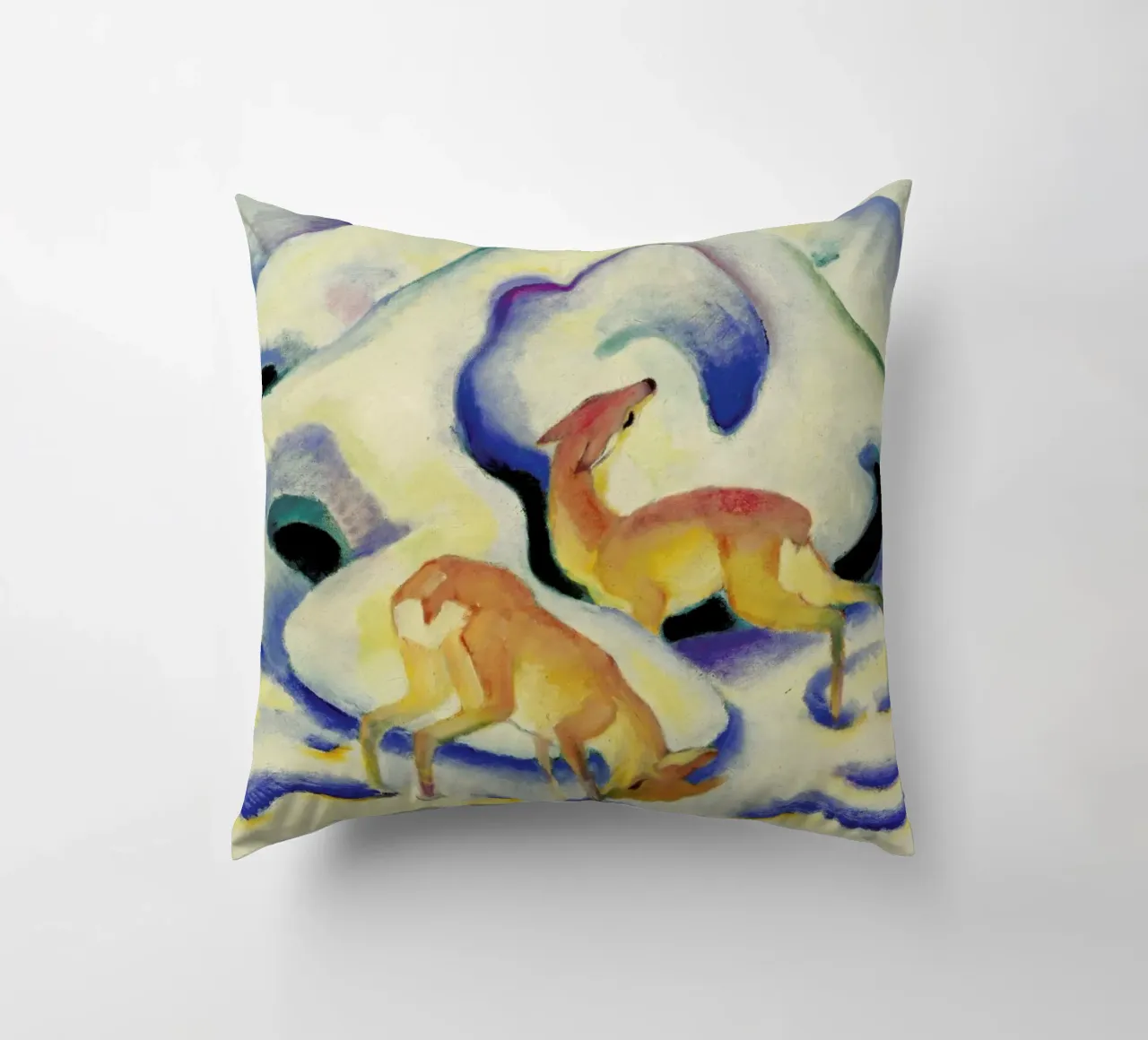 Marc - Deer in the Snow cuscino da ARTOTHEK