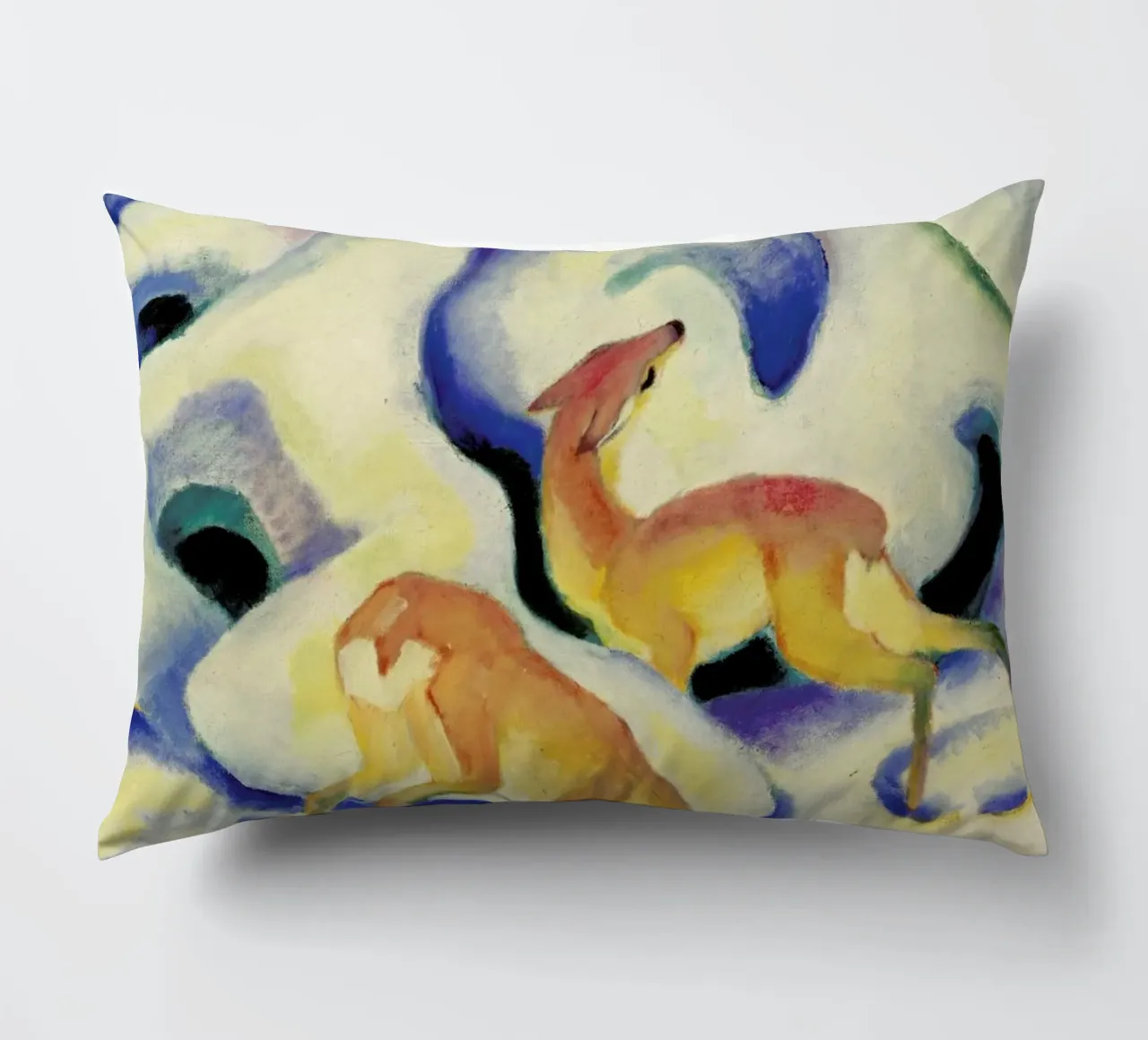 Marc - Deer in the Snow cuscino da ARTOTHEK