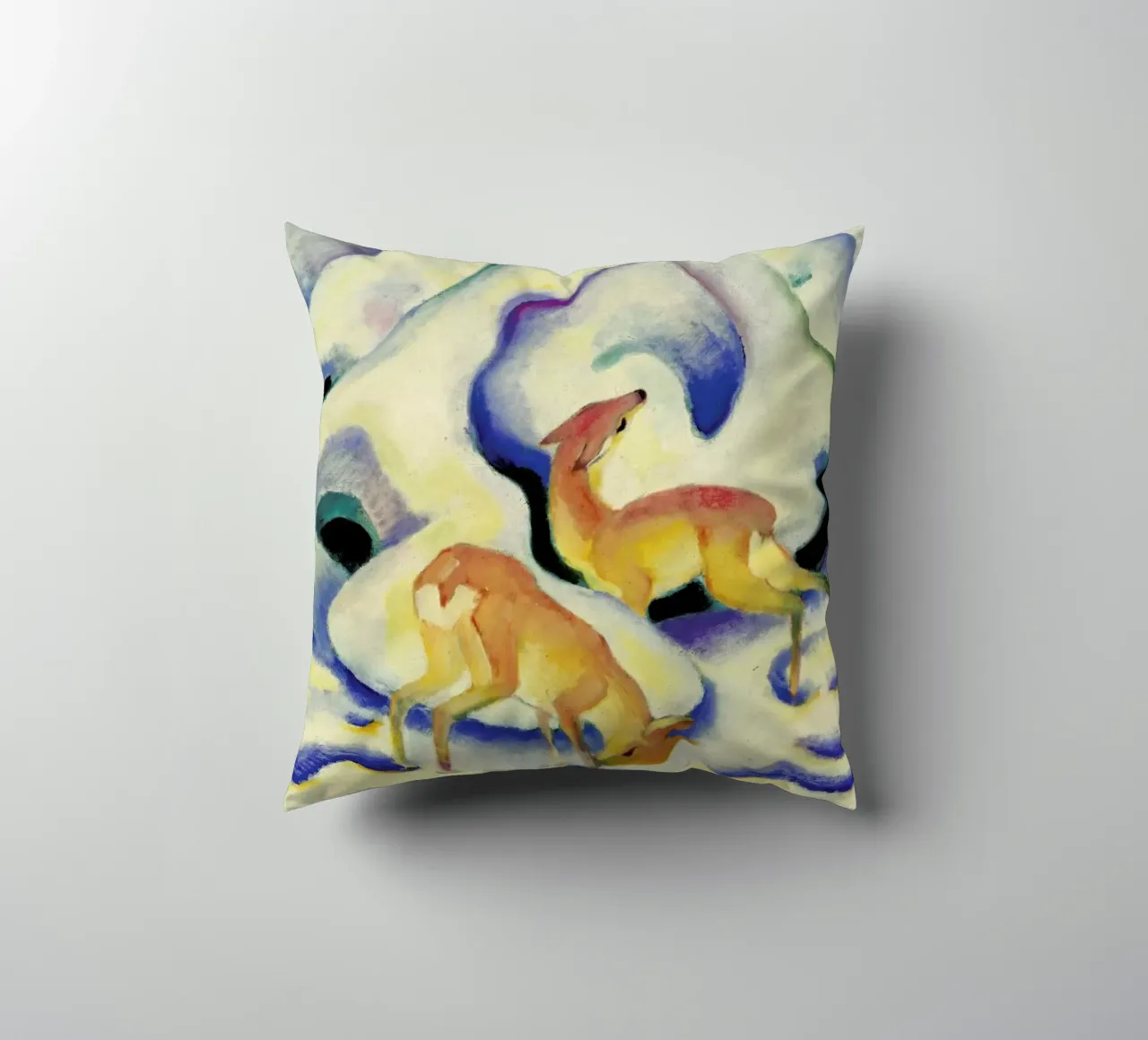 Marc - Deer in the Snow cuscino da ARTOTHEK