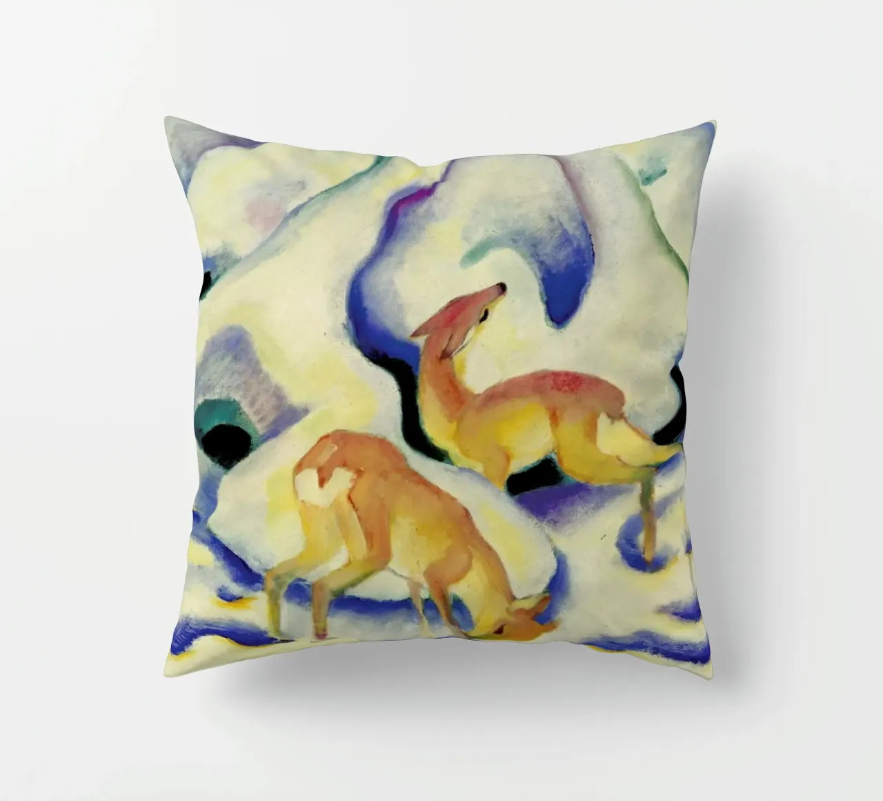 Marc - Deer in the Snow cuscino da ARTOTHEK