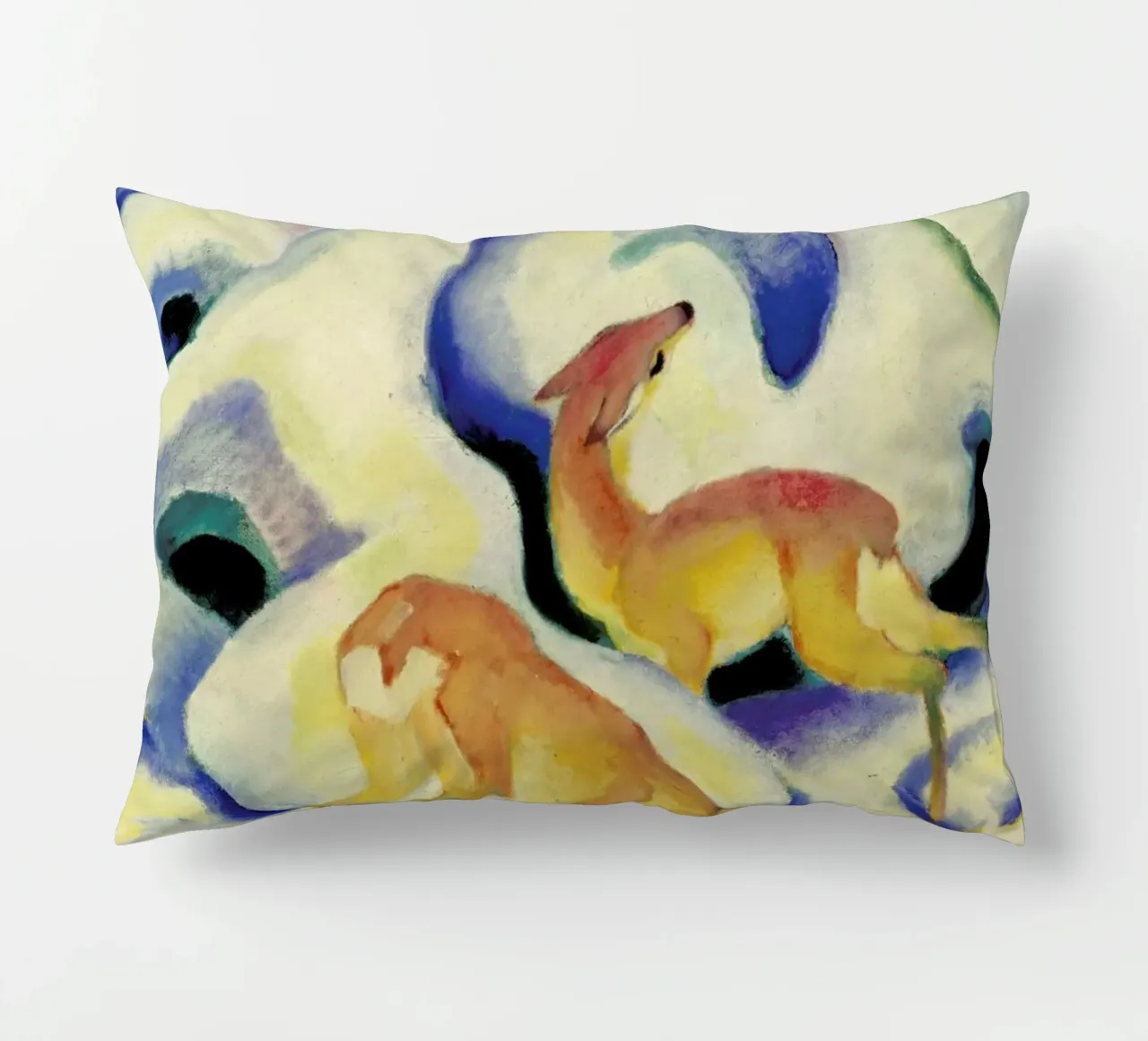 Marc - Deer in the Snow cuscino da ARTOTHEK