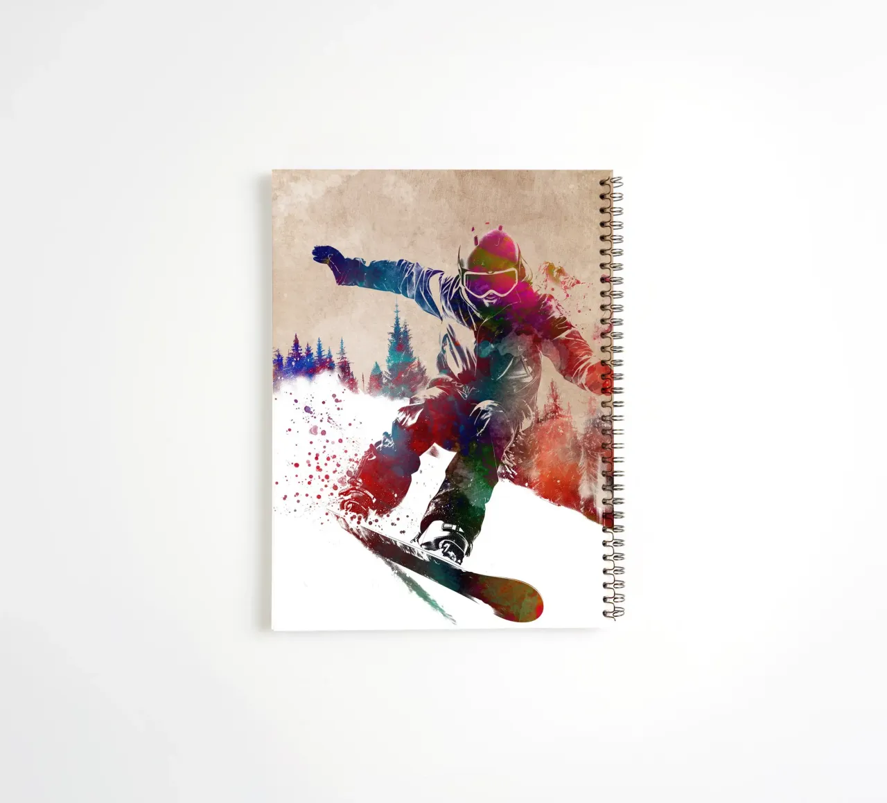 Snowboarder sport art spiral notebook by SPORT