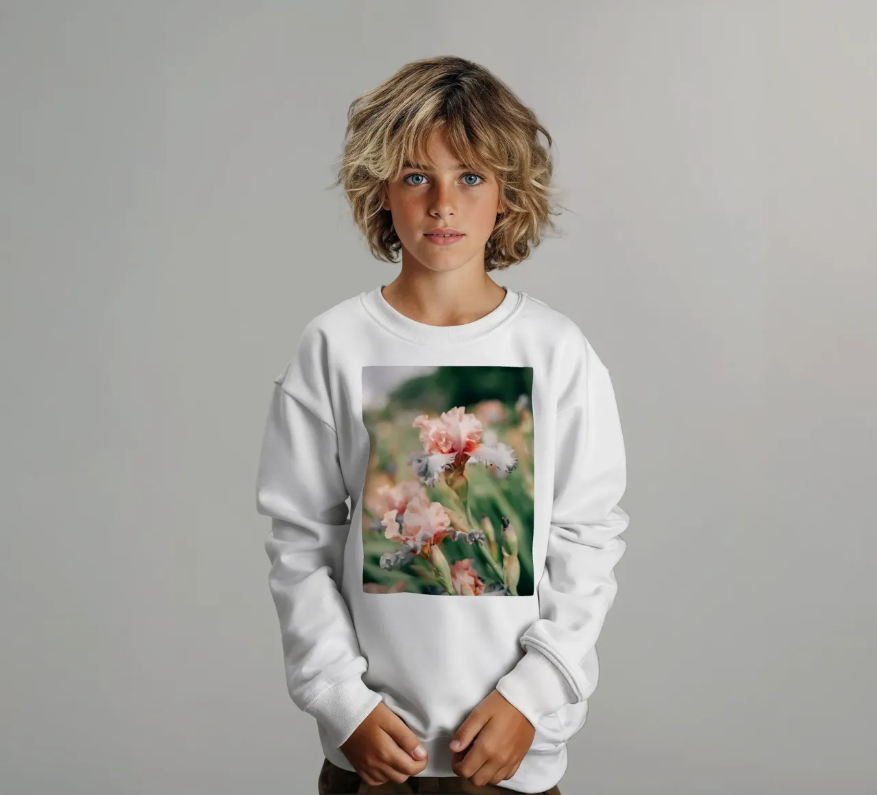 fiori di iris felpa bambino da Earthly Visions