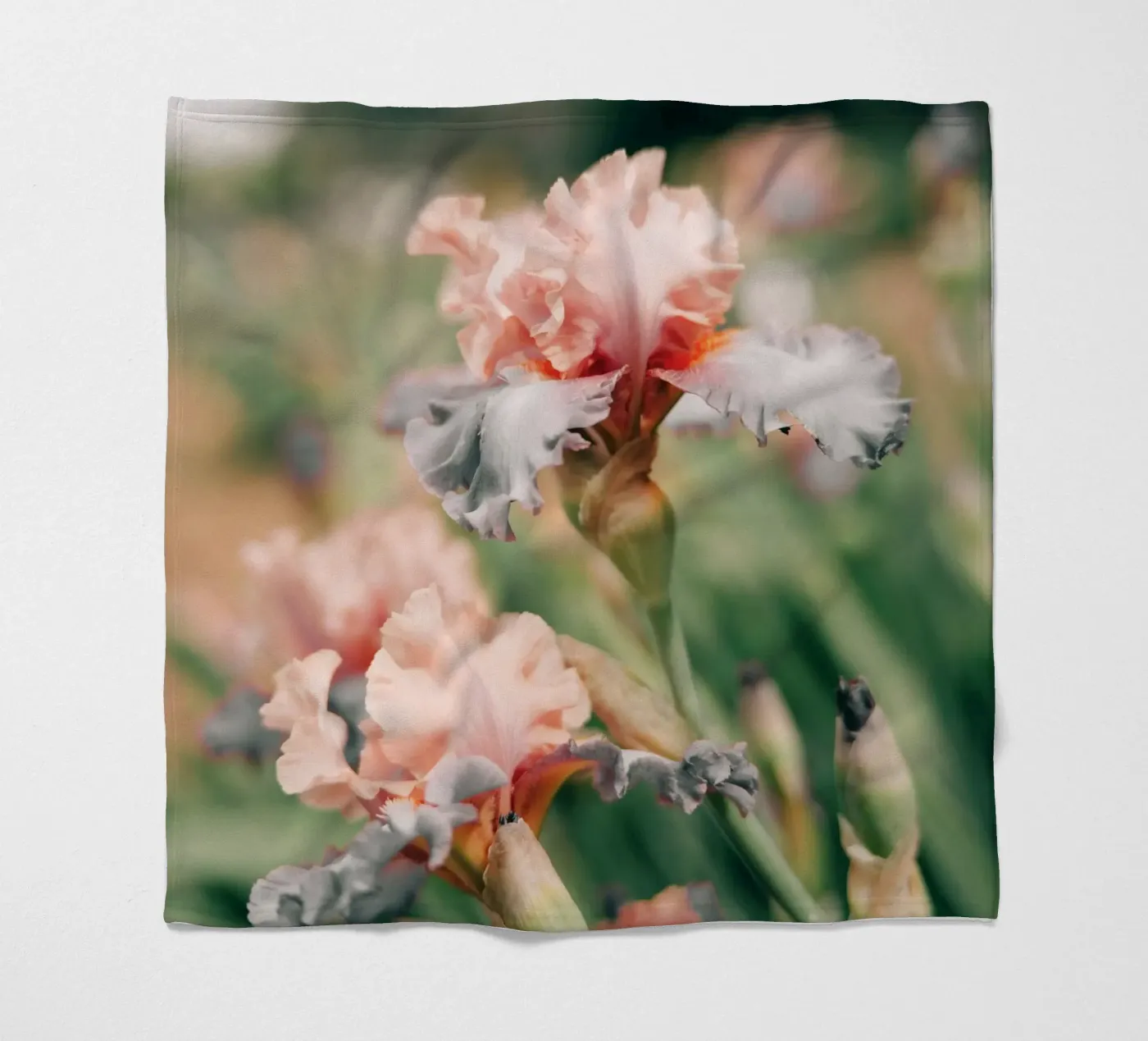 iris flowers fleece blanket by Earthly Visions