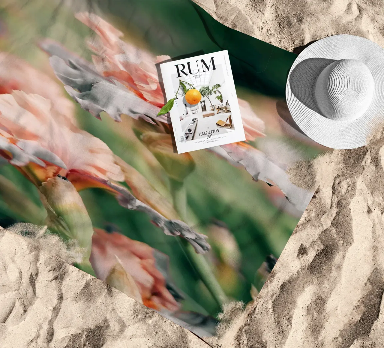 fiori di iris telo mare da Earthly Visions