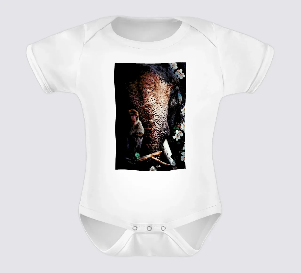 Elephant 3 body neonato maniche corte da Wouter Rikken