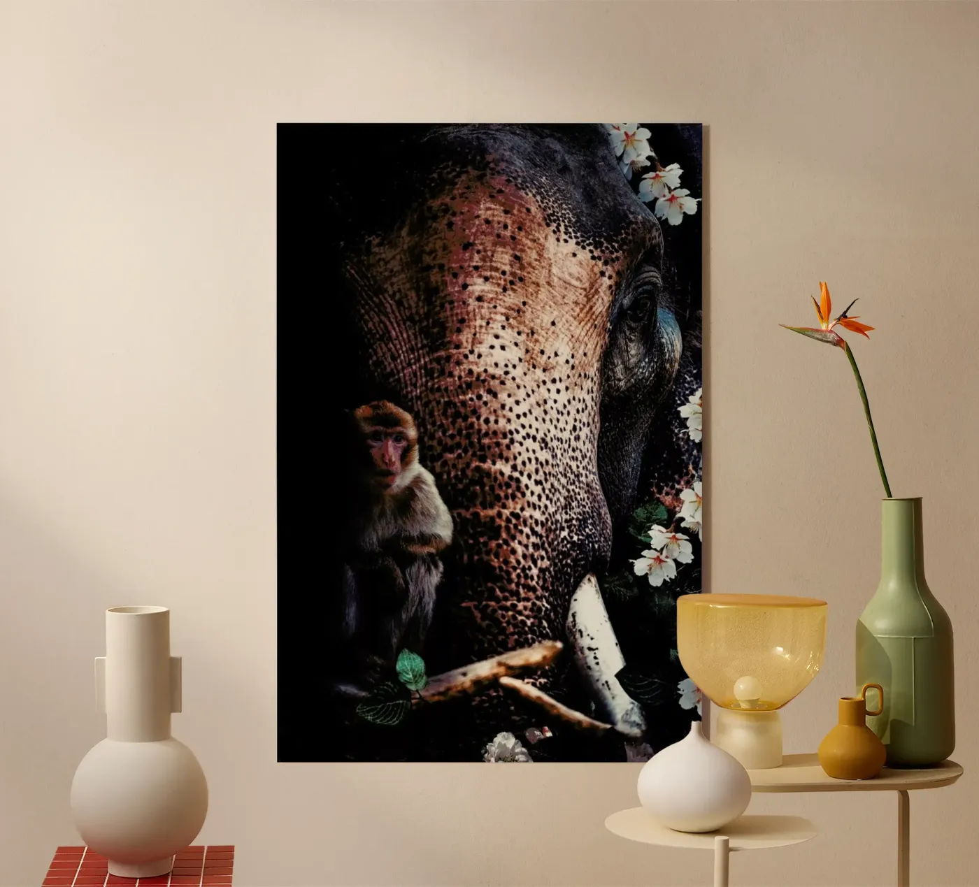 Elephant 3 acryl van Wouter Rikken